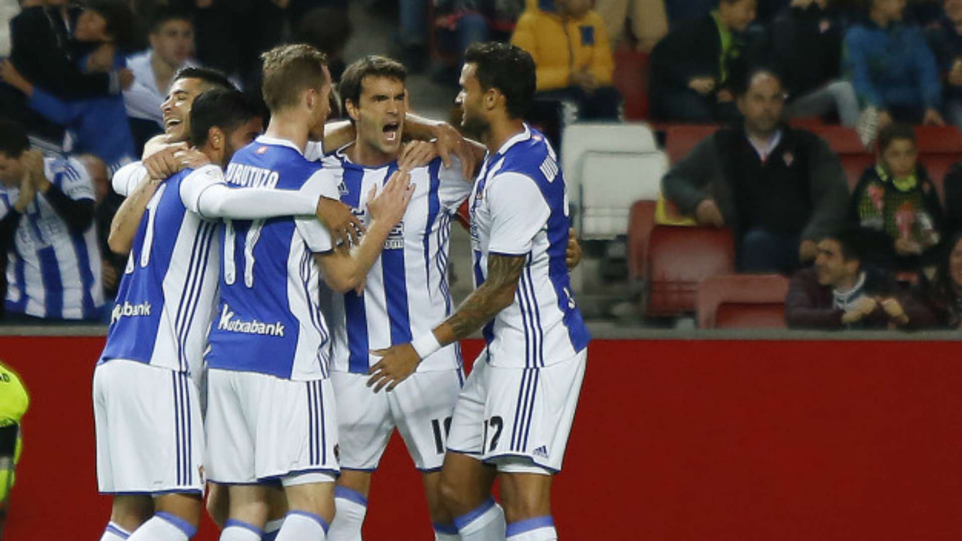 Real Sociedad celebrates Sporting Gijon Real Sociedad La Liga