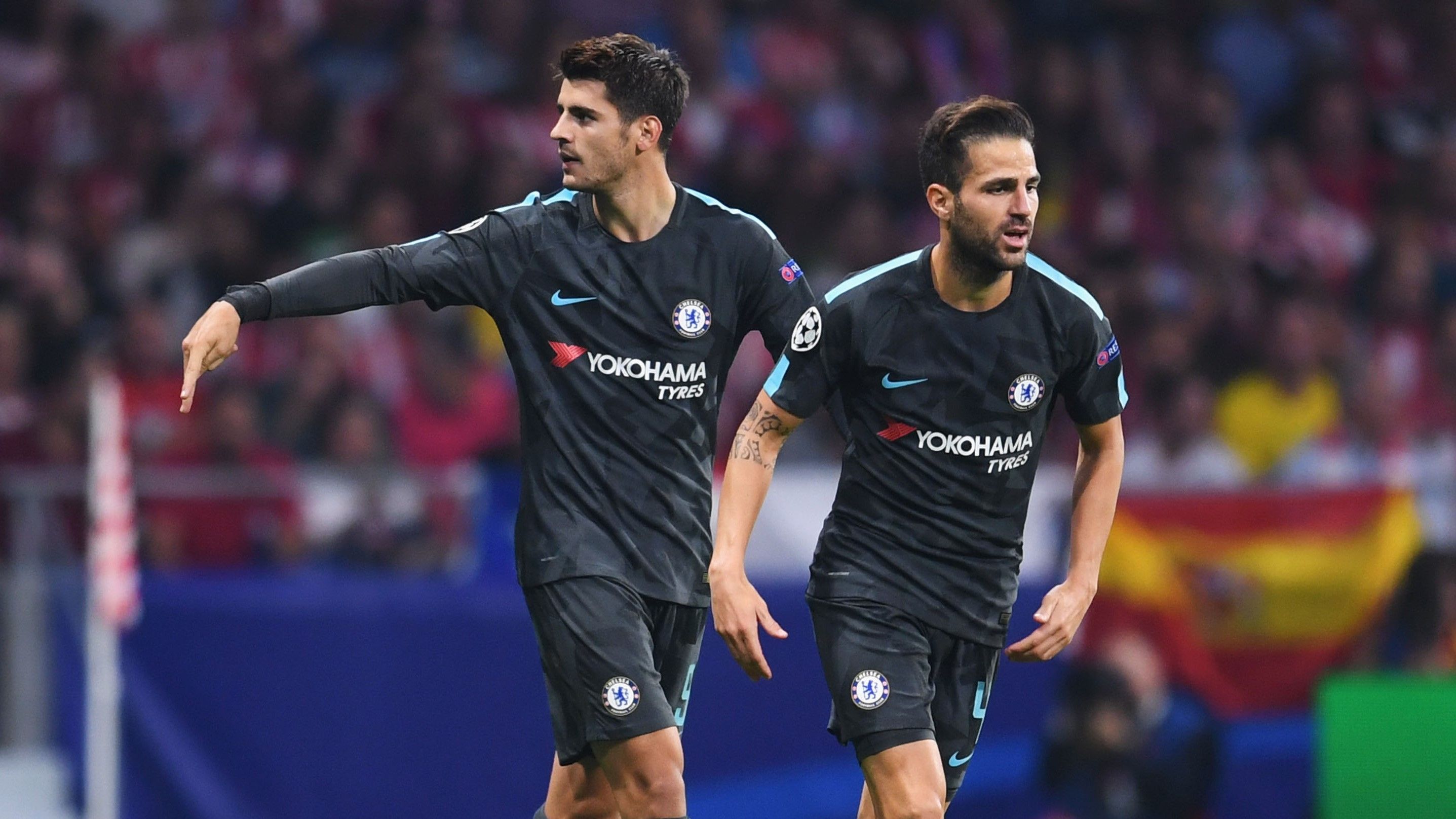 Alvaro Morata Cesc Fabregas Atletico de Madrid Chelsea UCL 27092017