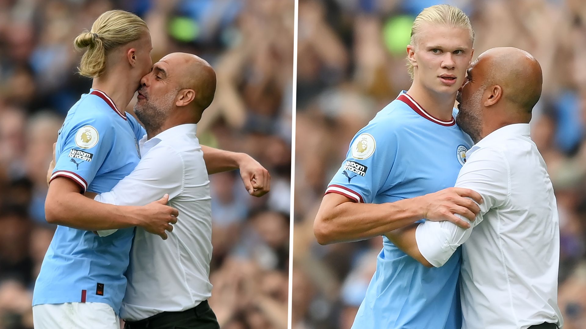 Pep Guardiola Erling Haaland vs Crystal Palace GFX