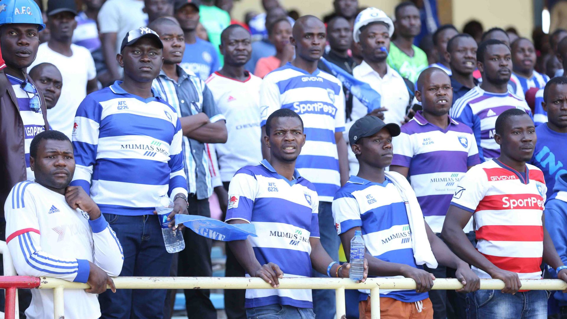 AFC Leopards fans v Gor Mahia.