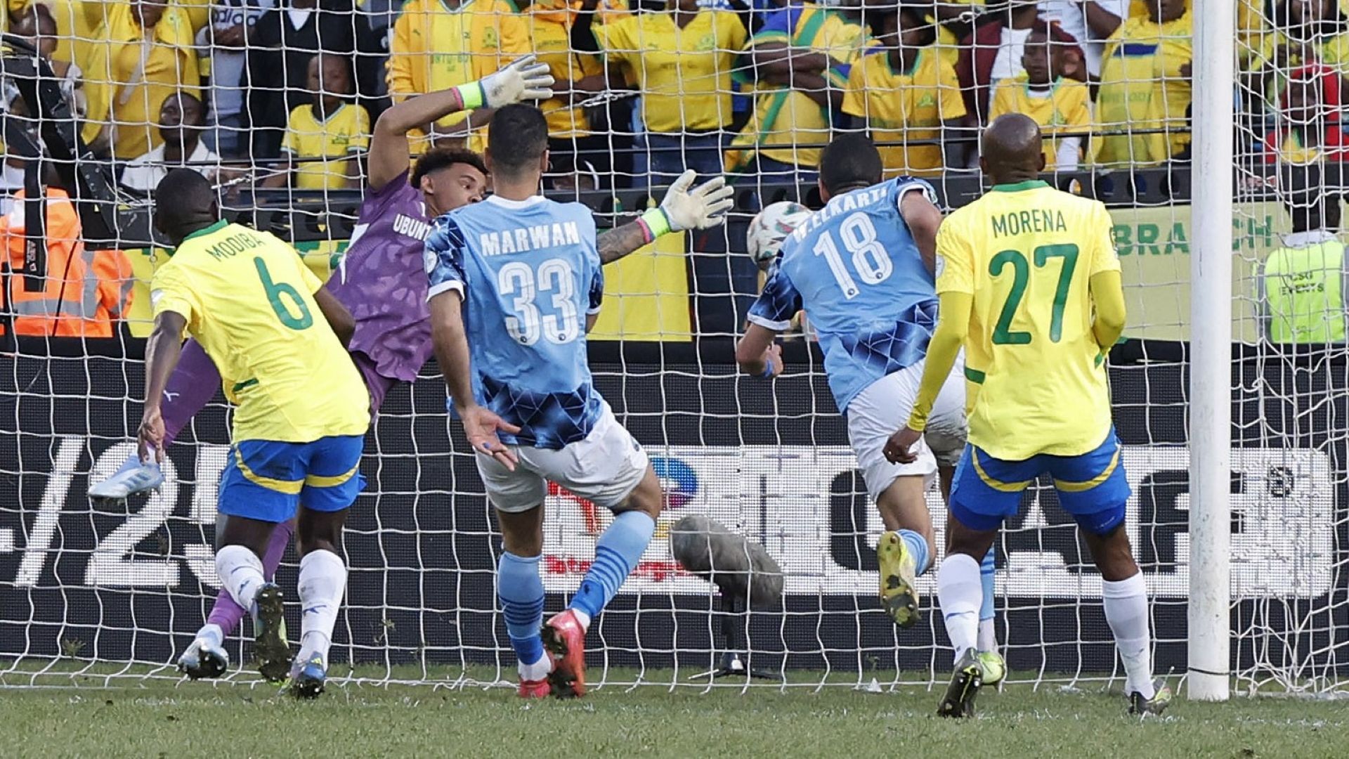 Ronwen Williams and Walid El Karti, Mamelodi Sundowns vs Pyramids