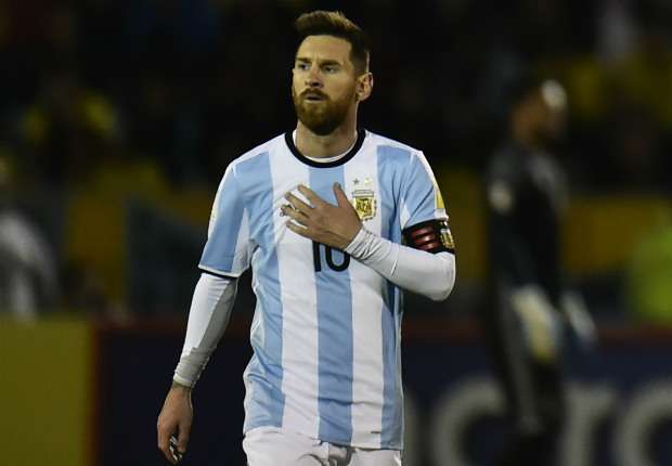 Messi festejo gol Ecuador Argentina Eliminatorias 10102017