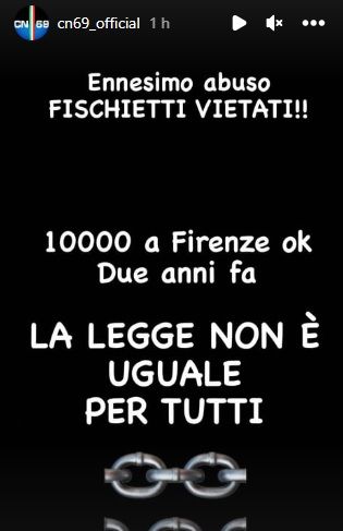 Curva Nord Inter Instagram Story fischietti Lukaku 27102023