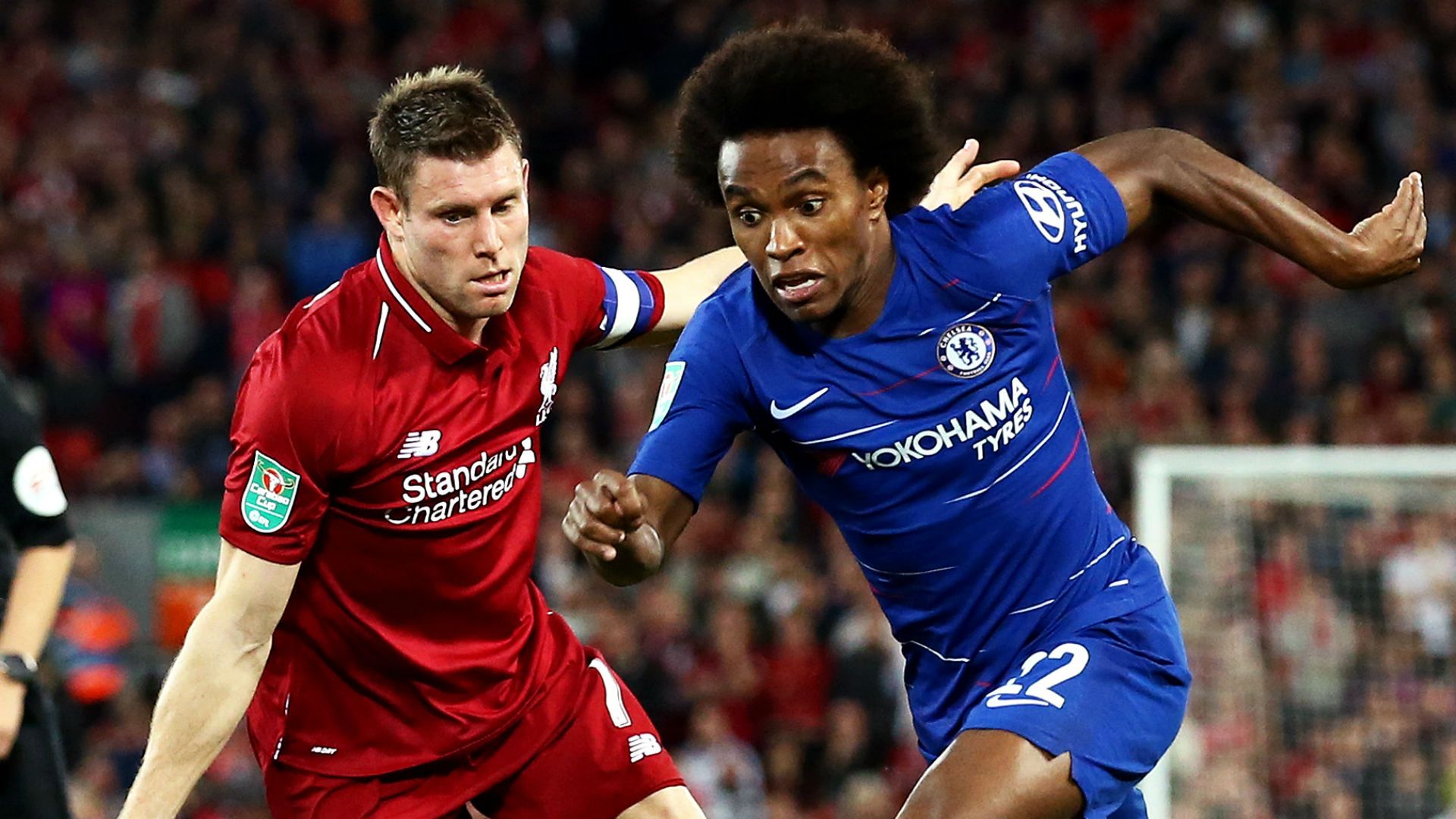James Milner Willian Liverpool Chelsea 2018-19
