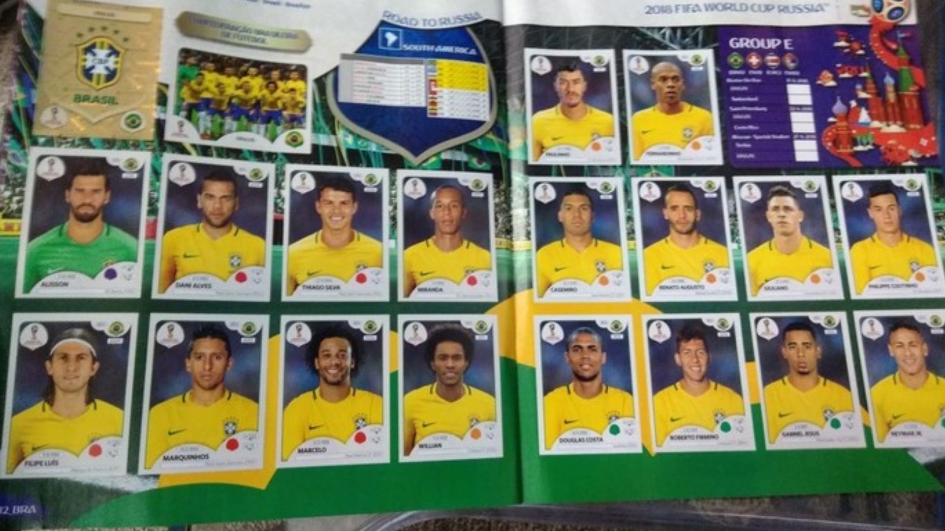 Brasil Seleção album Copa do Mundo 2018