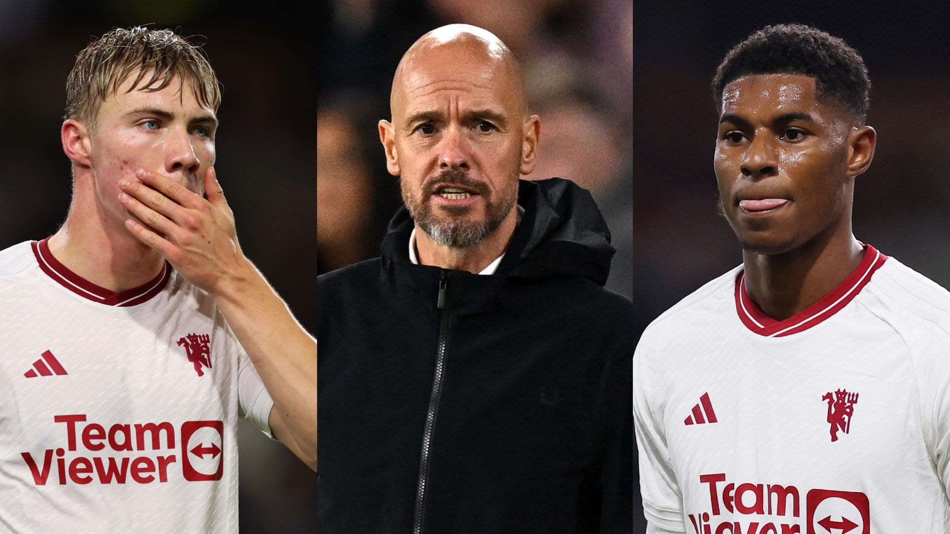 Hojlund Ten Hag Rashford GFX