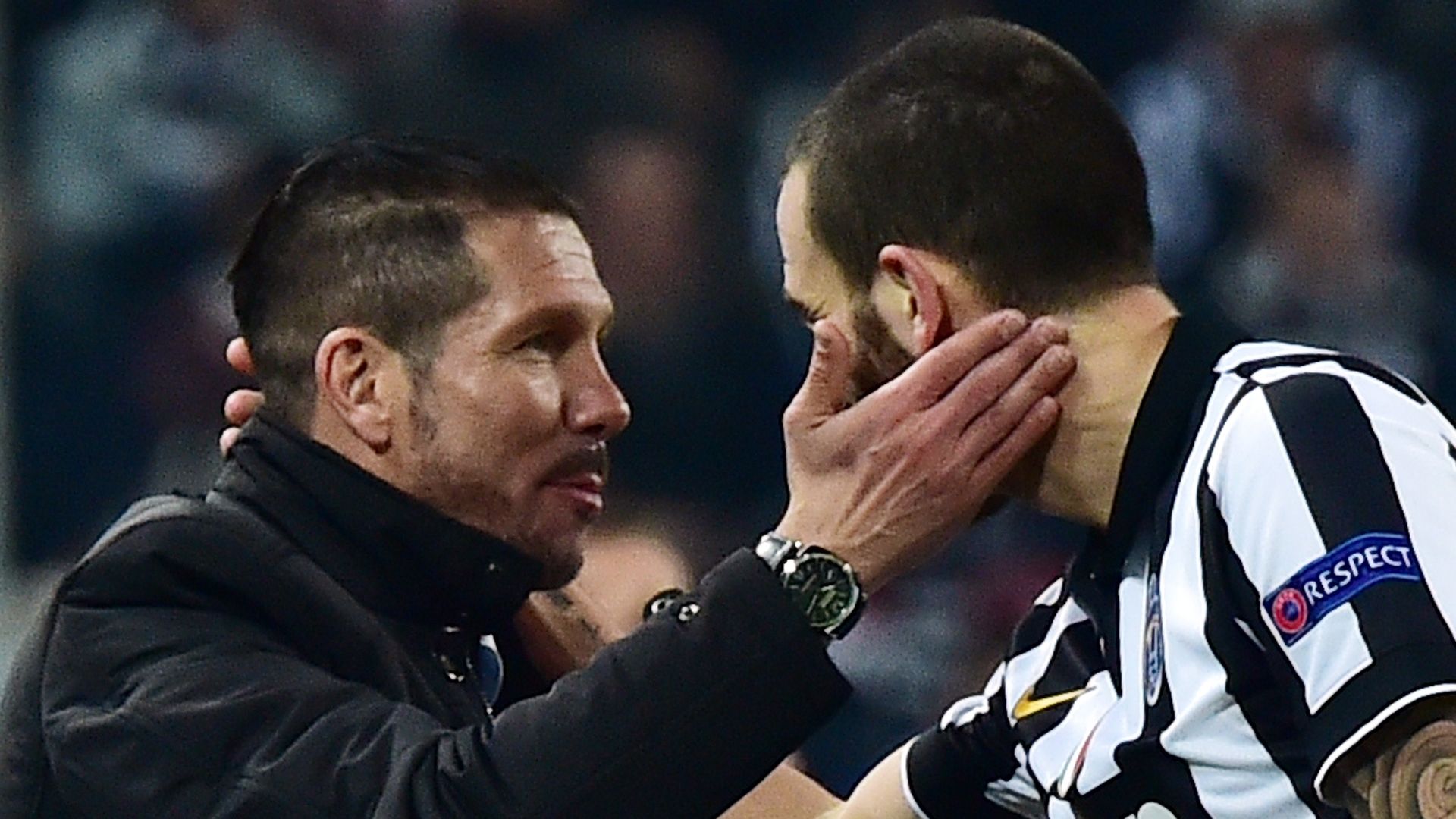 Simeone en el Juventus - Atlético de Madrid (0-0)