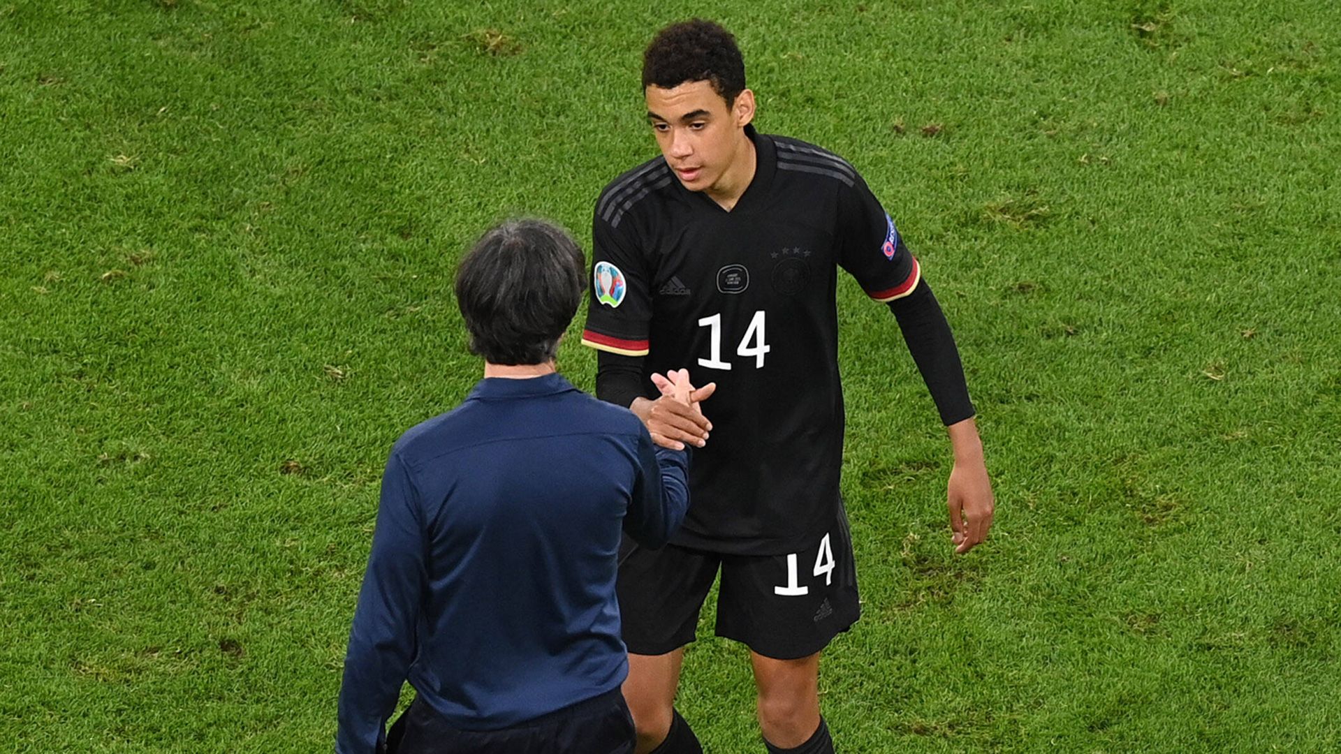 GER ONLY Jamal Musiala Joachim Löw Germany 0621