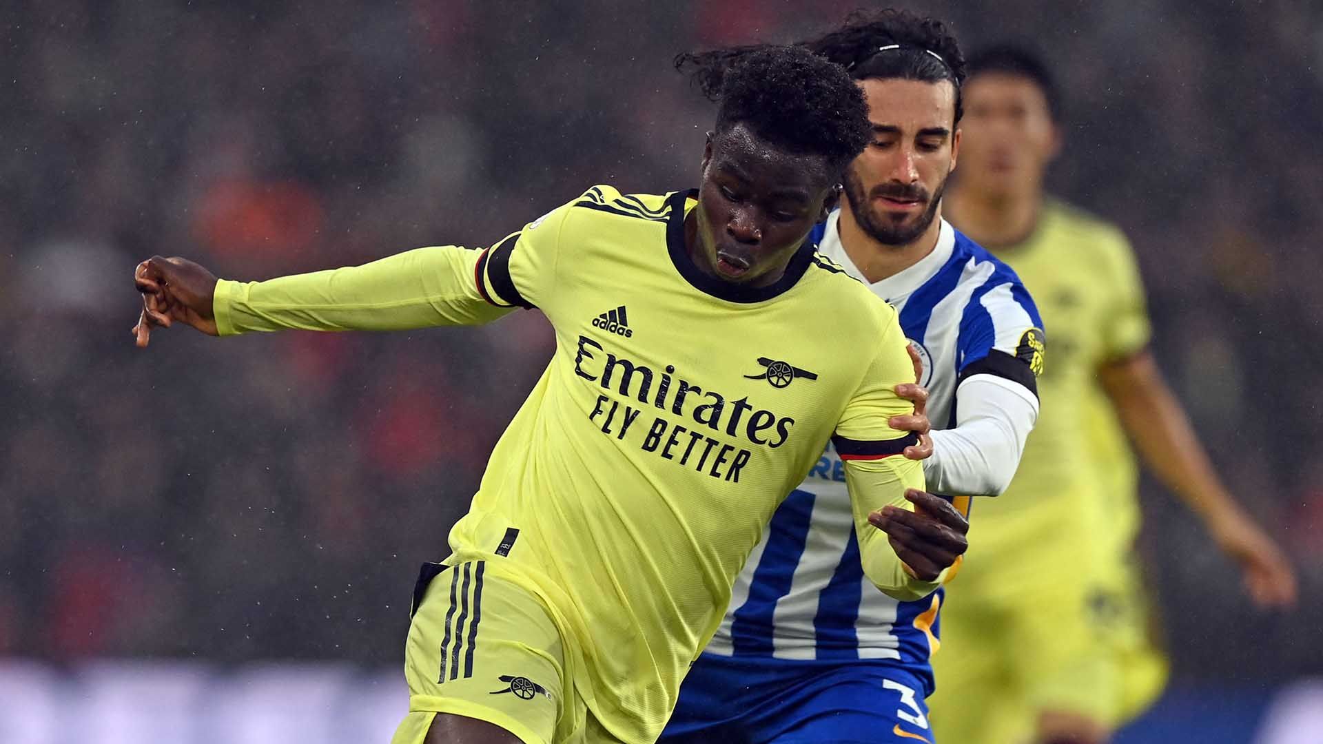 Bukayo Saka Arsenal Marc Cucurella Brighton 2020-21