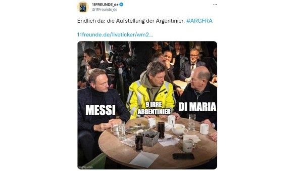 Netzreaktionen Argentinien Frankreich