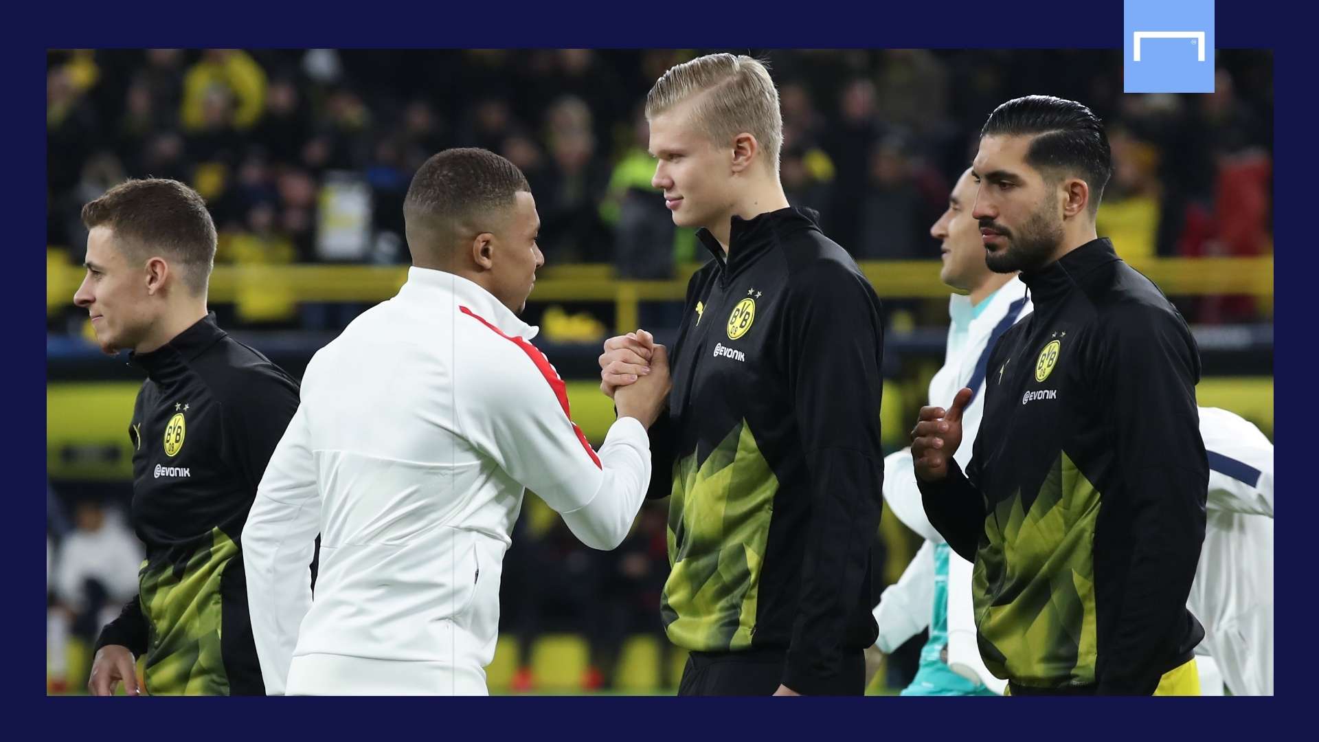 Erling Haaland Kylian Mbappe PSG Dortmund GFX