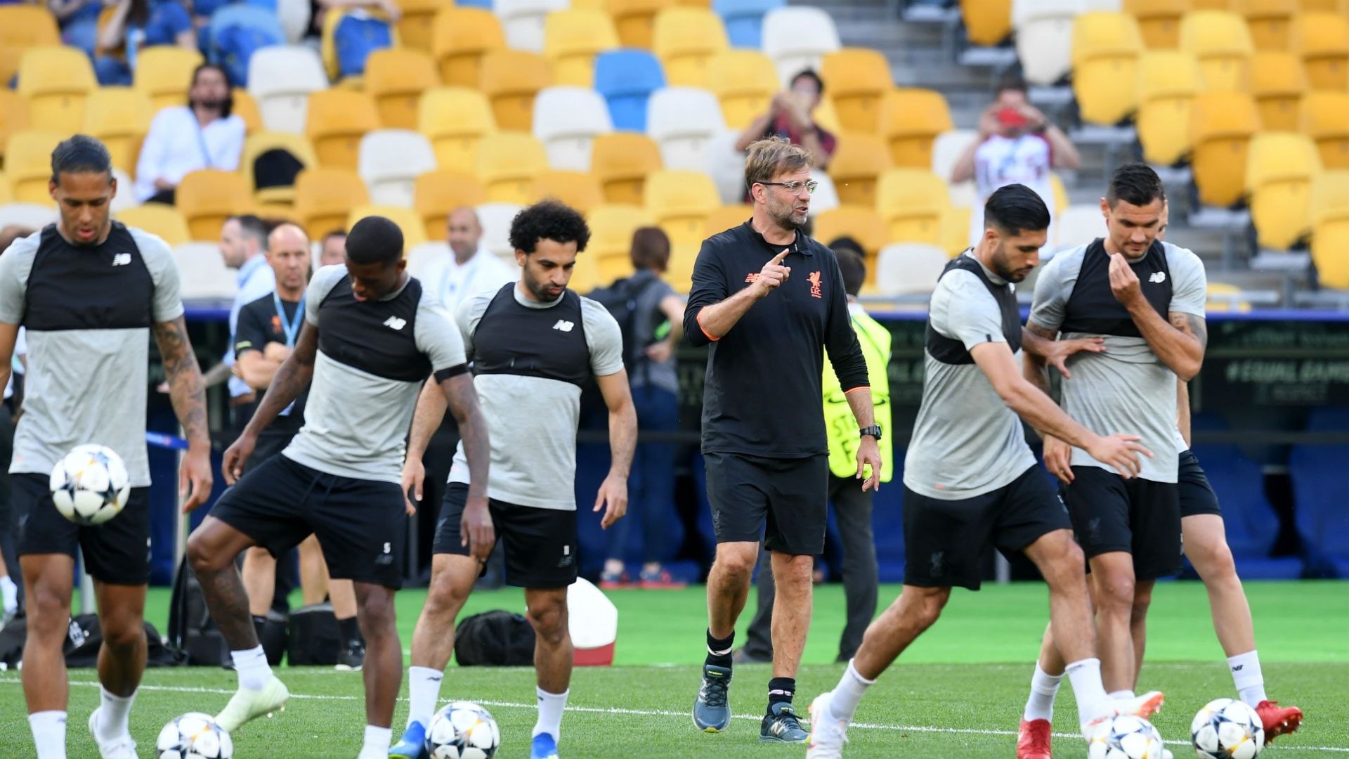 Jurgen Klopp leads his team in Kiev