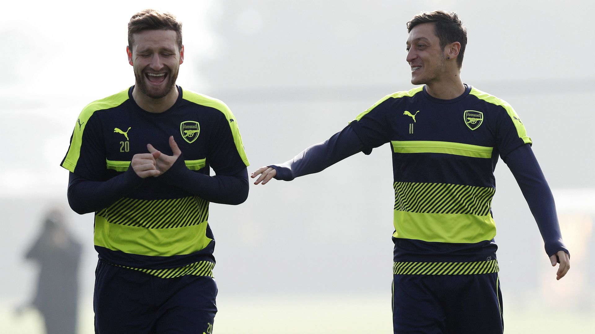 Shkodran Mustafi Mesut Ozil Arsenal