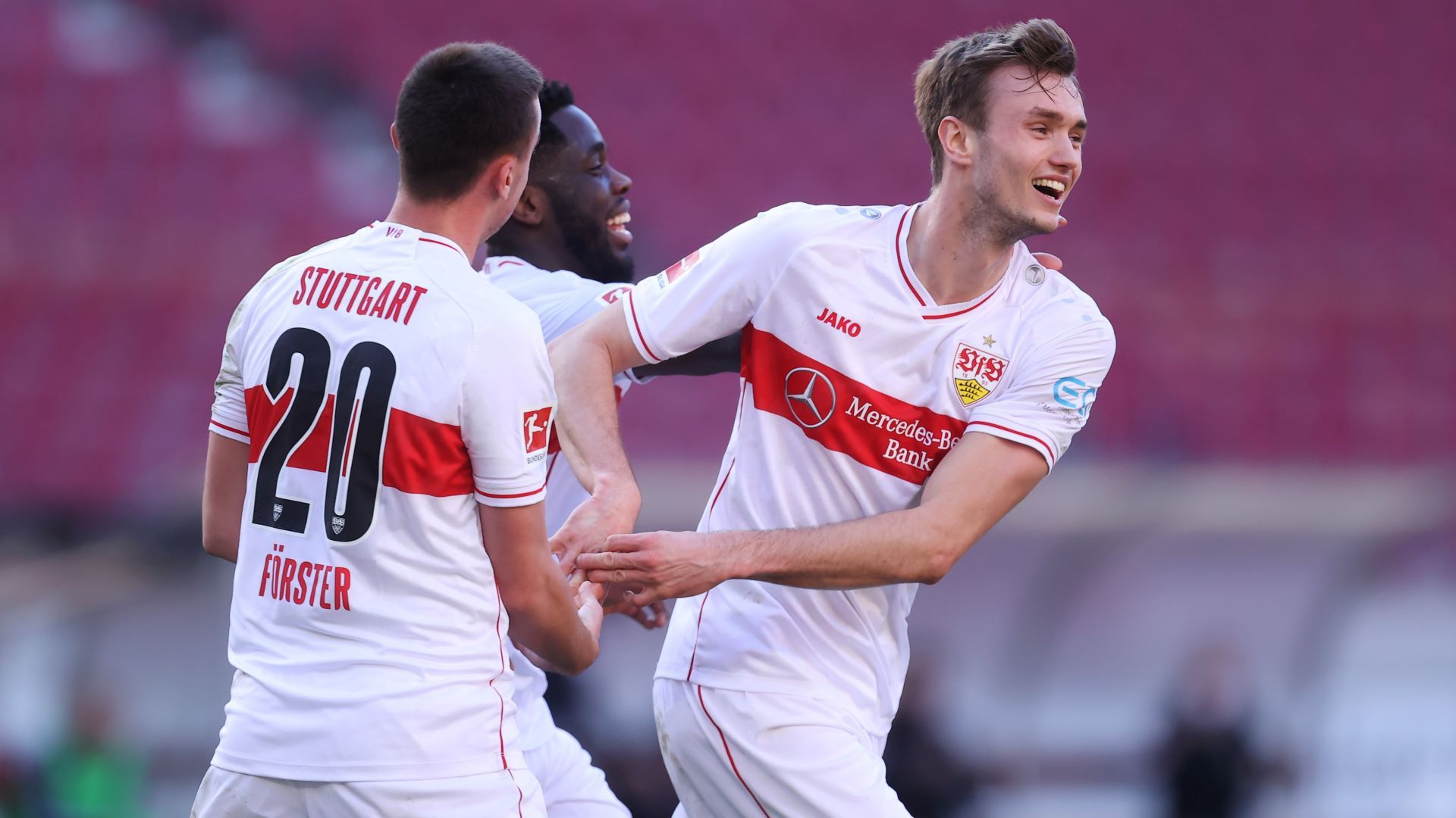 VfB Stuttgart Kalajdzic Jubel mit Kollegen