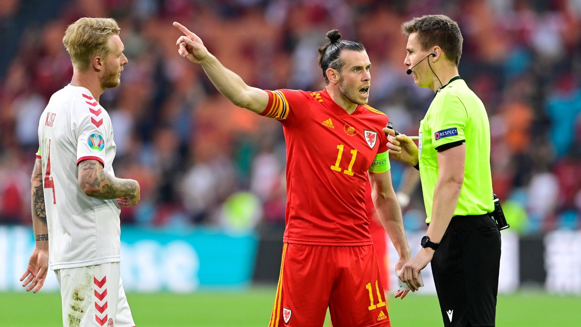 Gareth Bale Wales vs Denmark Euro 2020