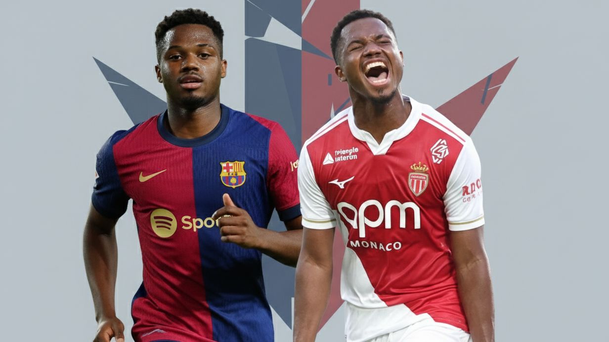 Ansu Fati Monaco Barcelona (Goal Only)