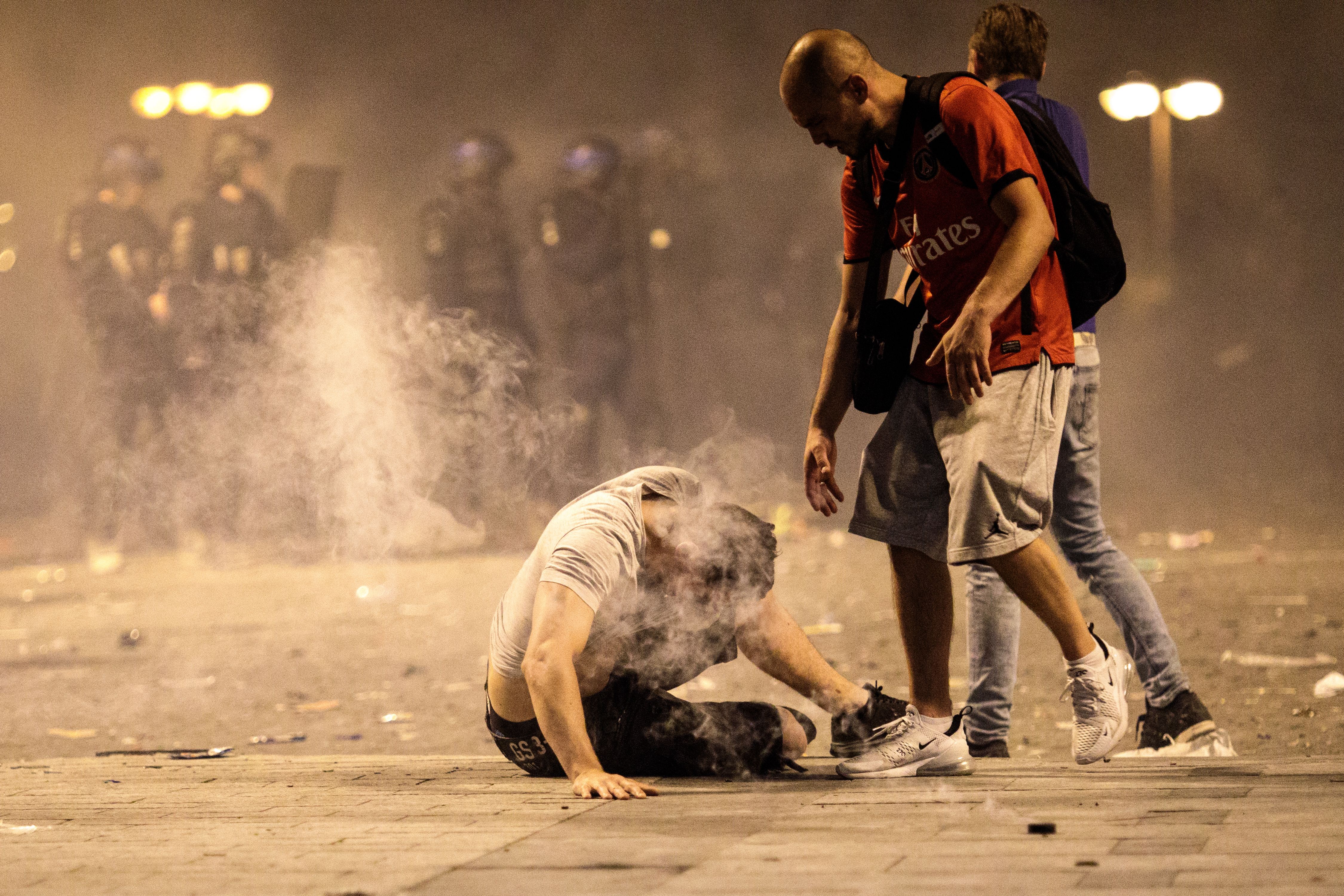 Tear gas in Paris