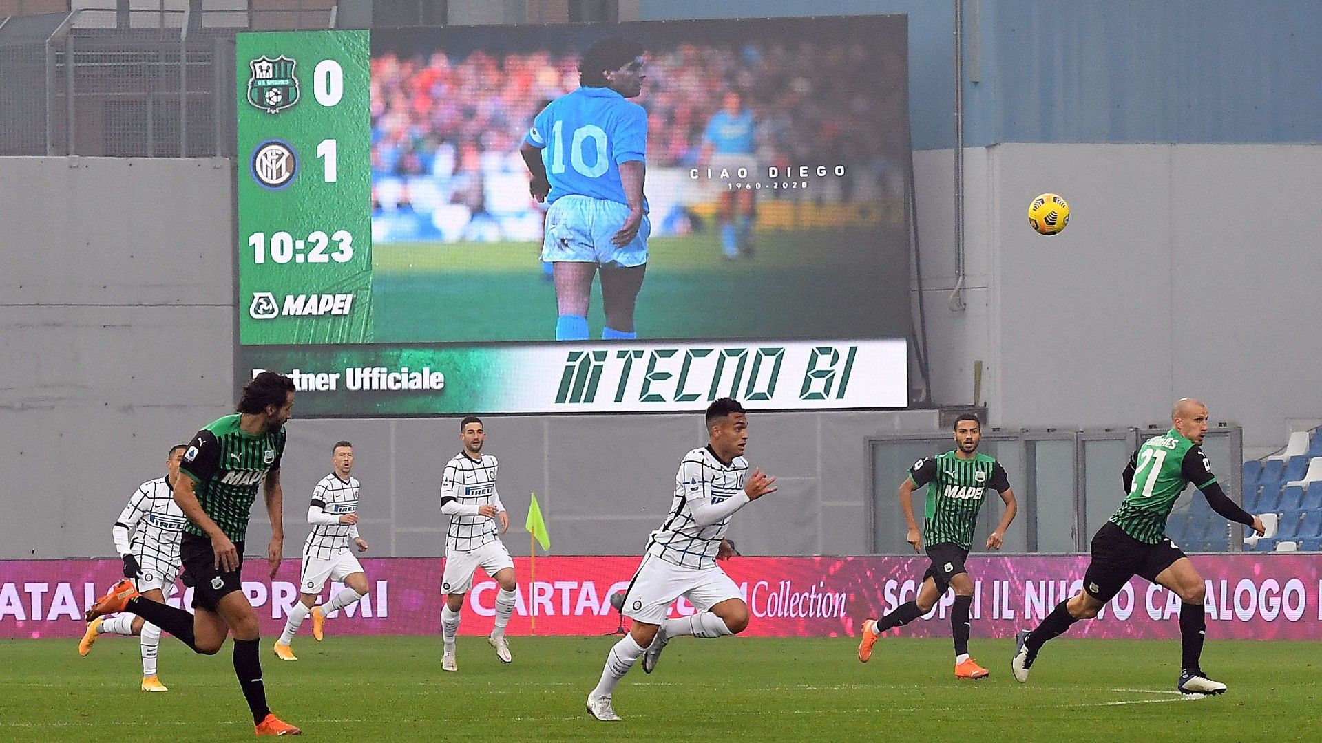 Maradona tribute - Sassuolo Inter - Serie A 2020/21