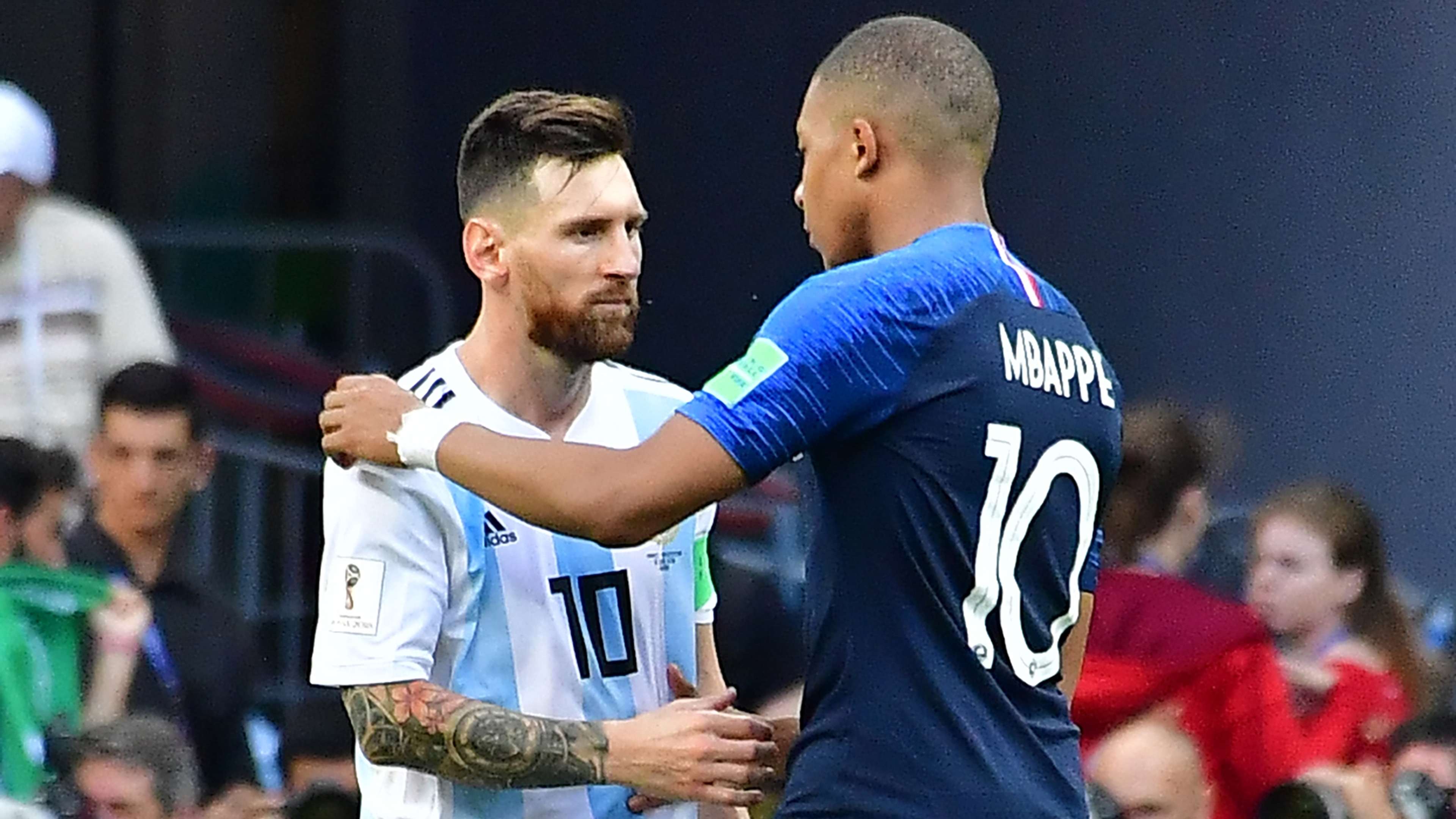 Lionel Messi Kylian Mbappe World Cup 2018