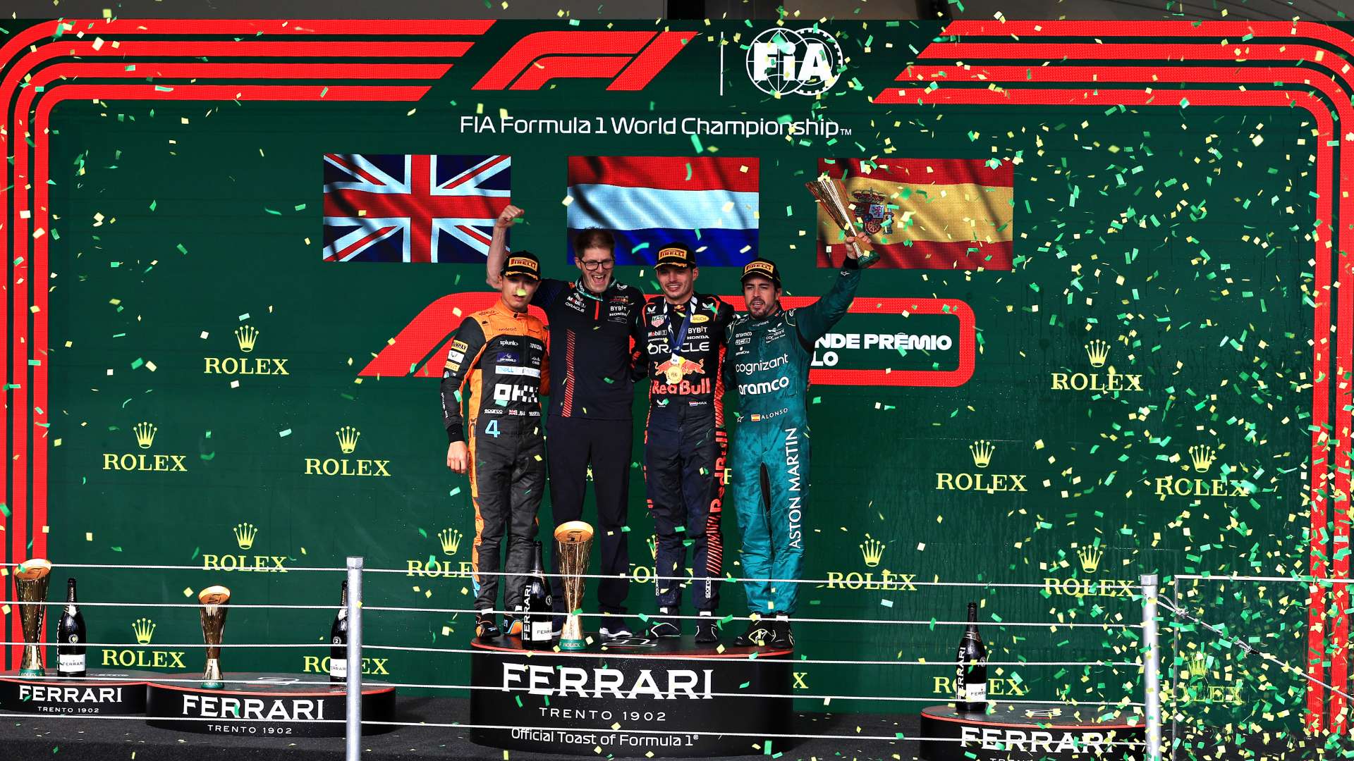 F1 2023 Brazil Grand Prix podium
