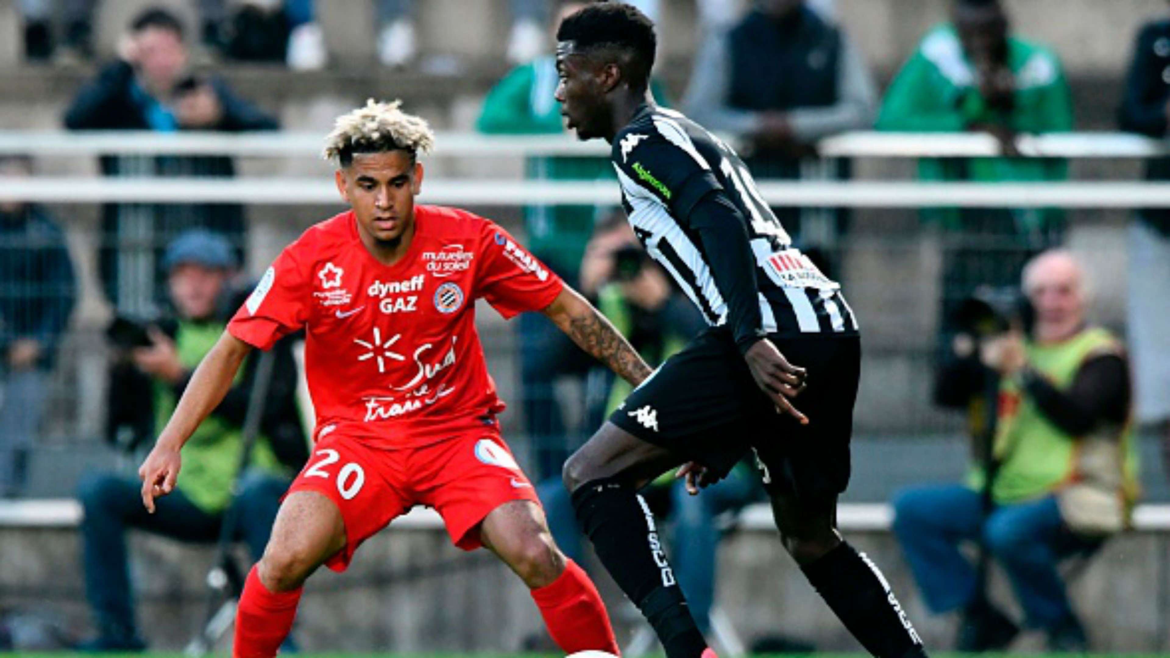 Montpellier winger Keagan Dolly against Angers