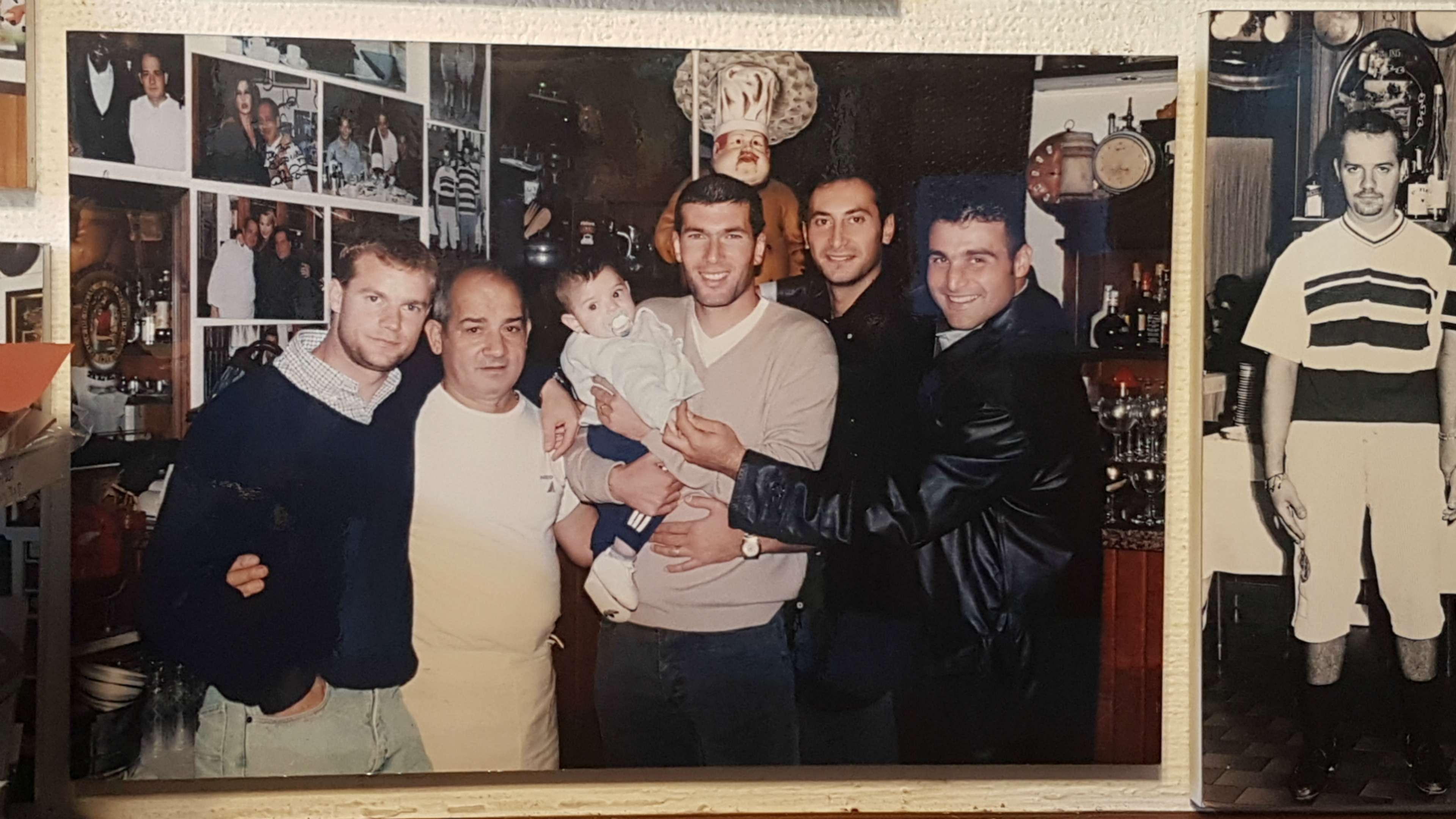 Young Zidane pic at Da Angelino restaurant in Torino