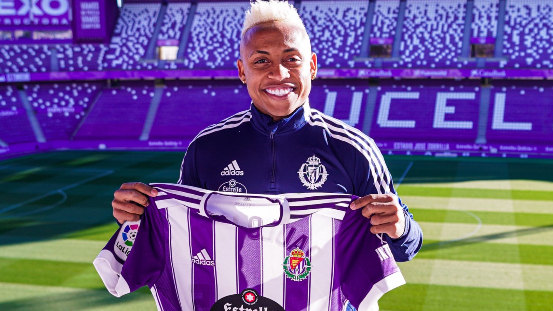 Paulo Vitor, em sua apresentação como jogador do Real Valladolid