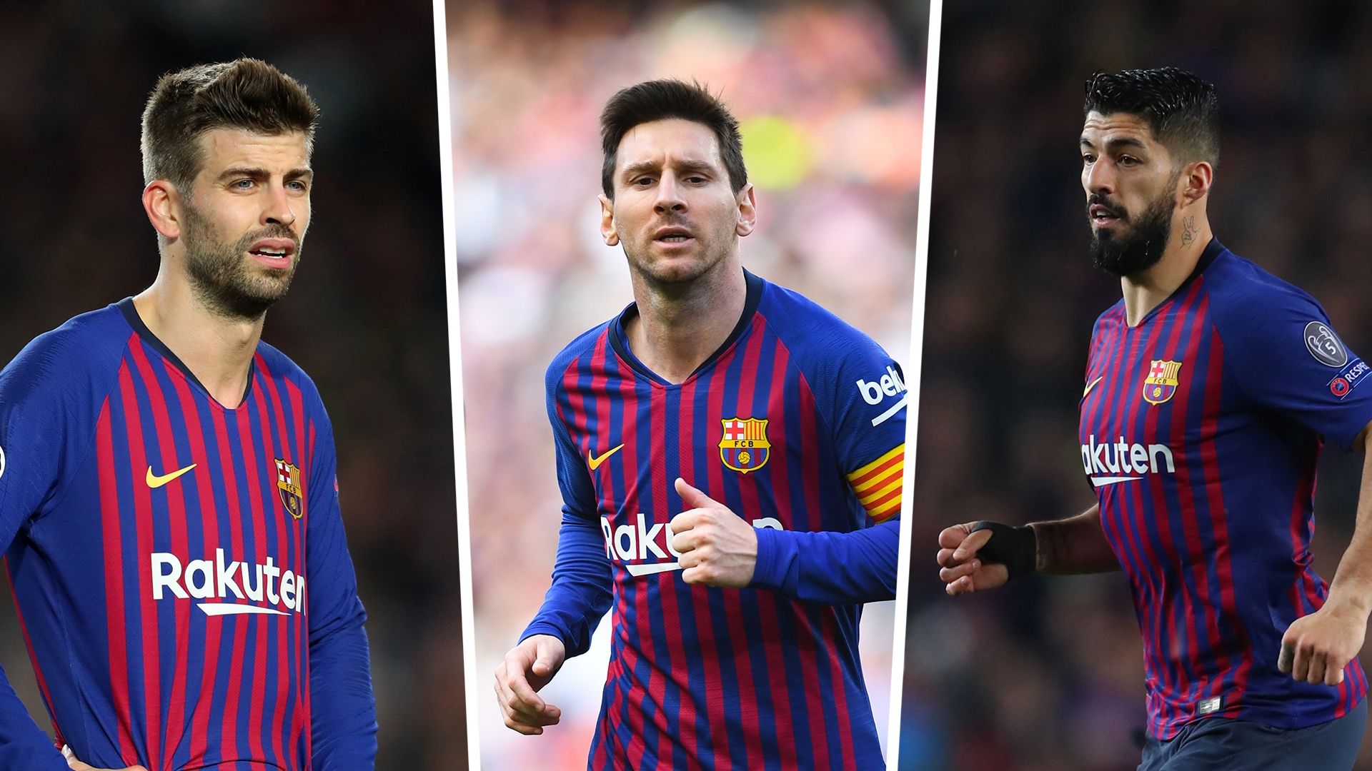 Gerard Pique, Lionel Messi, Luis Suarez