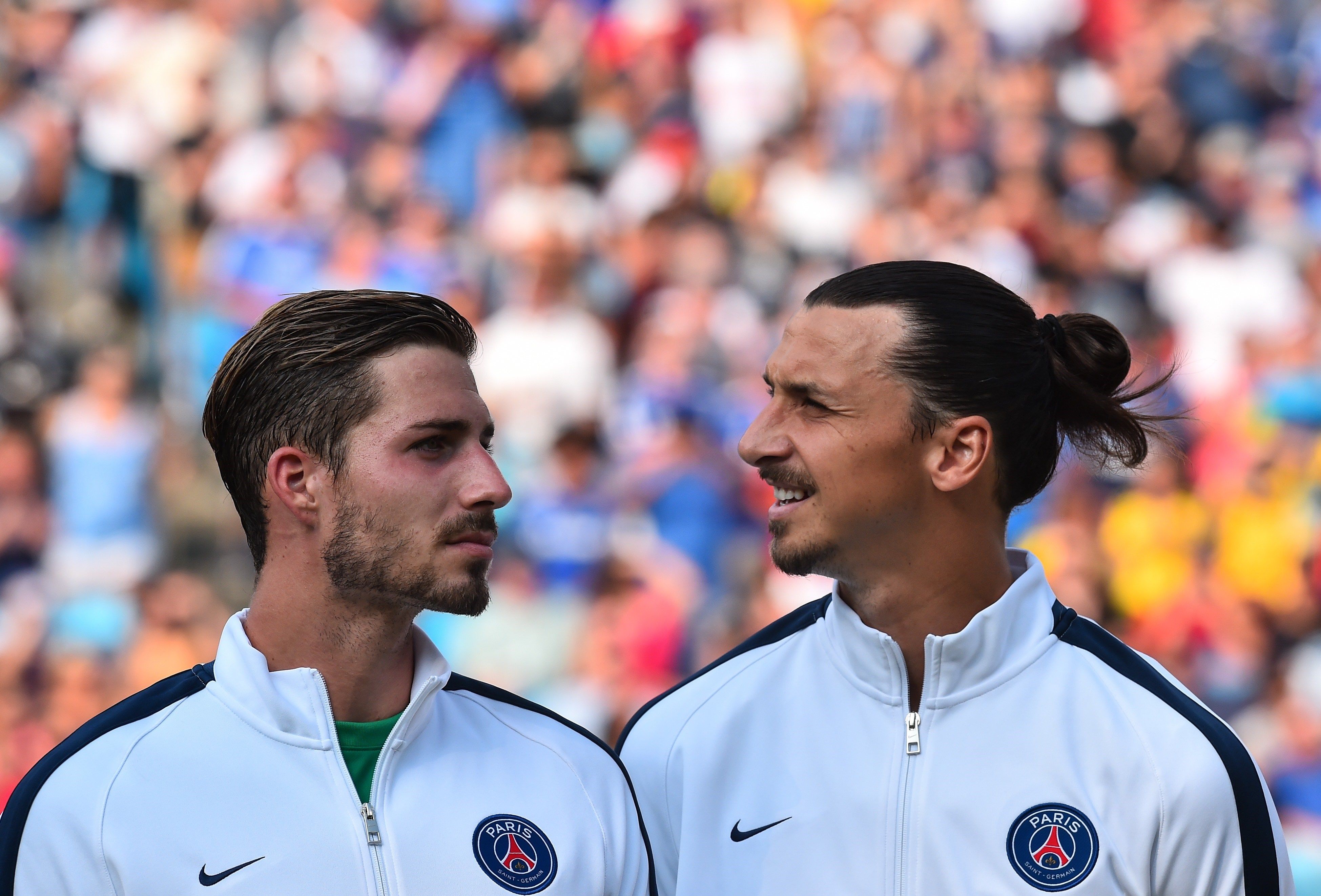 Kevin Trapp Zlatan Ibrahimovic Paris Saint-Germain PSG 25072015