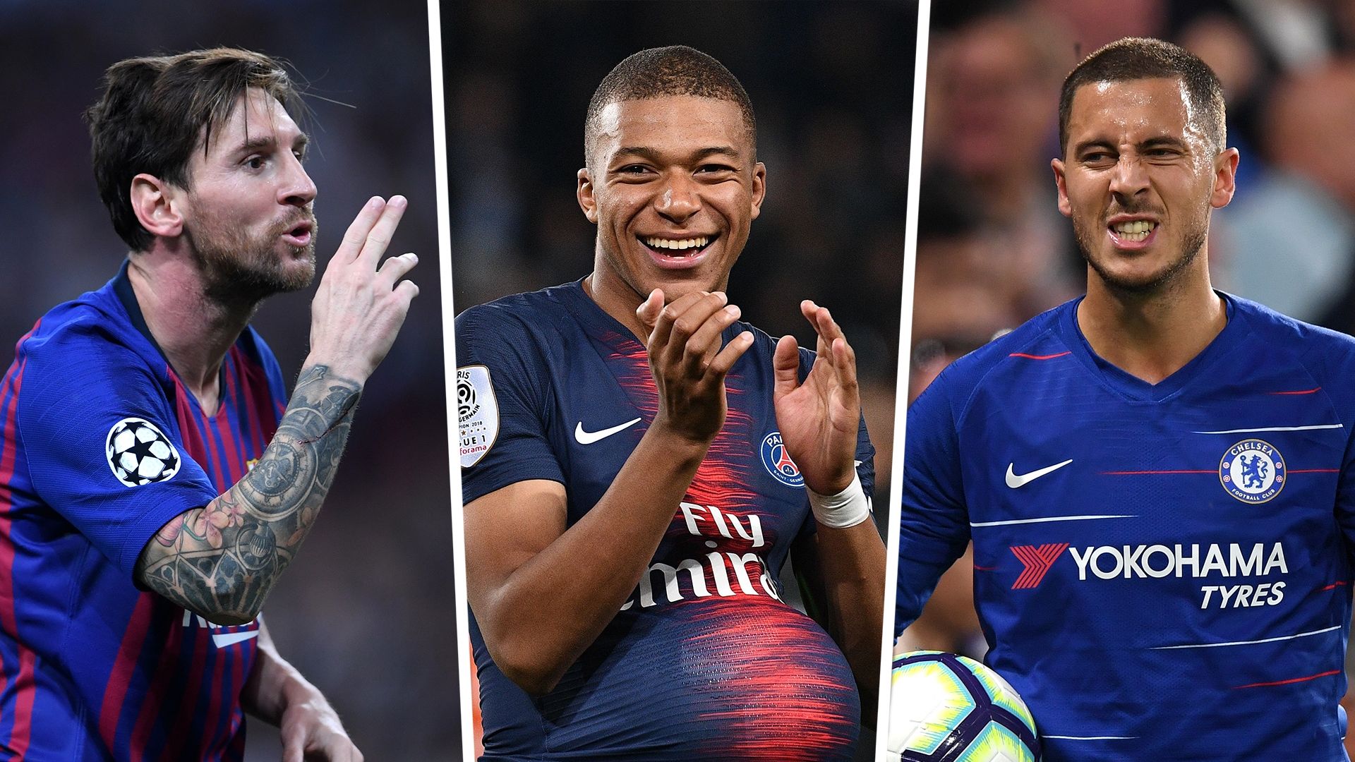Messi Mbappe Hazard