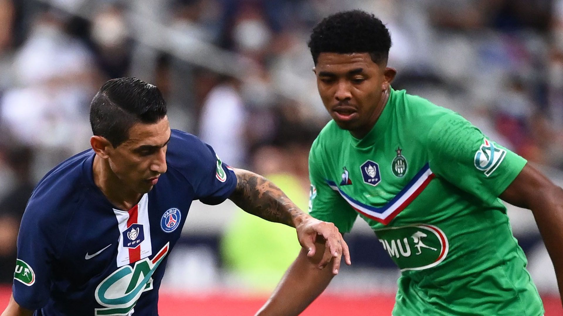 Wesley Fofana St Etienne Angel Di Maria PSG 2019-20