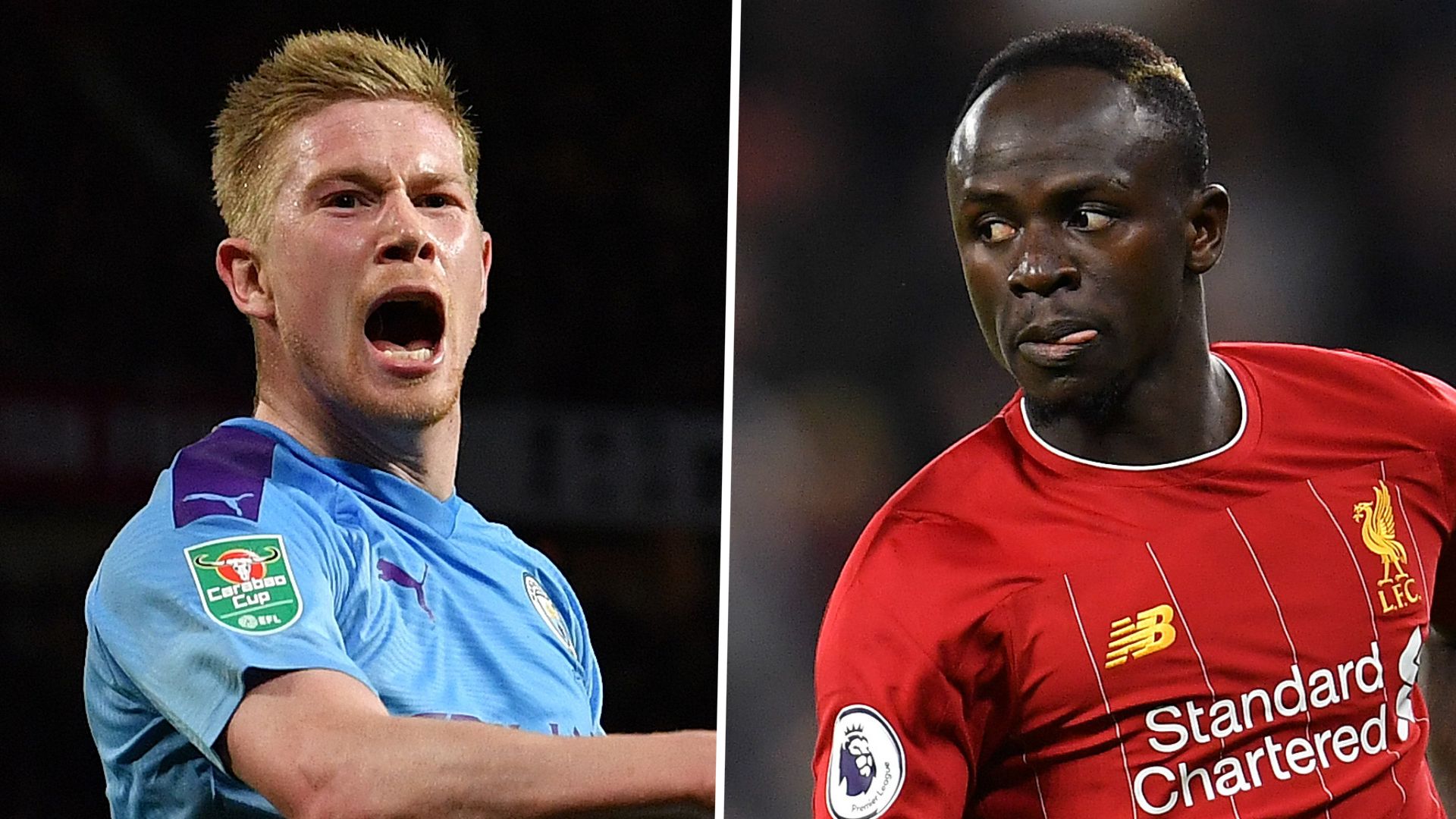 Kevin De Bruyne Sadio Mane Manchester City Liverpool 2019-20