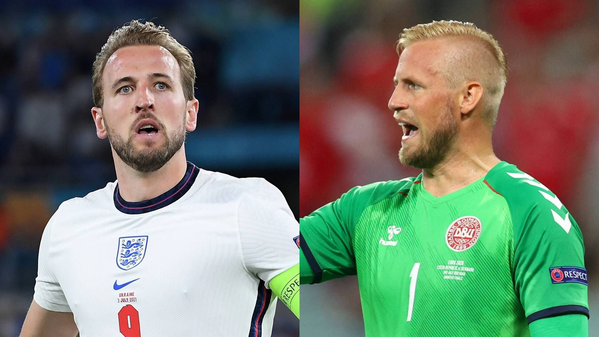 England Harry Kane Denmark Kasper Schmeichel