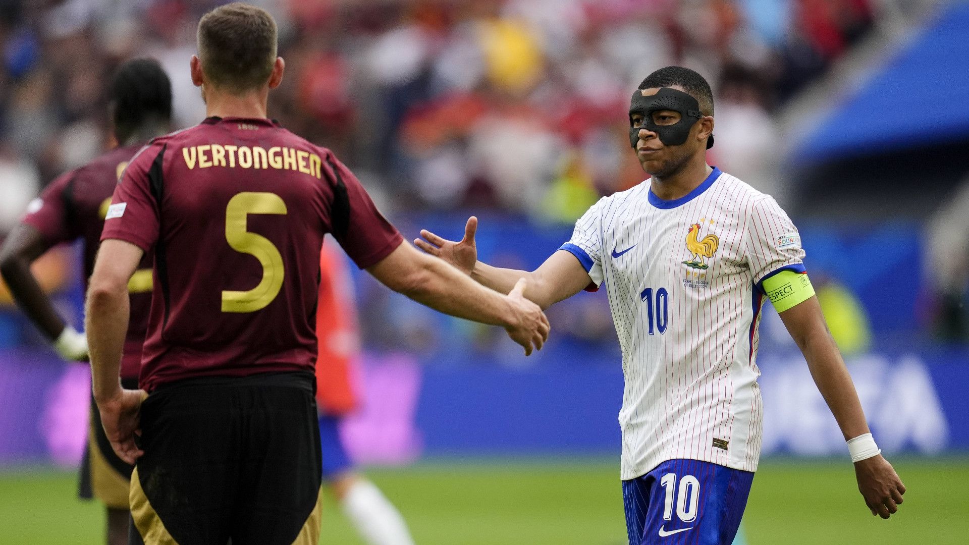 GERMANY ONLY: JAN VERTONGHEN BELGIUM KYLIAN MBAPPE FRANCE