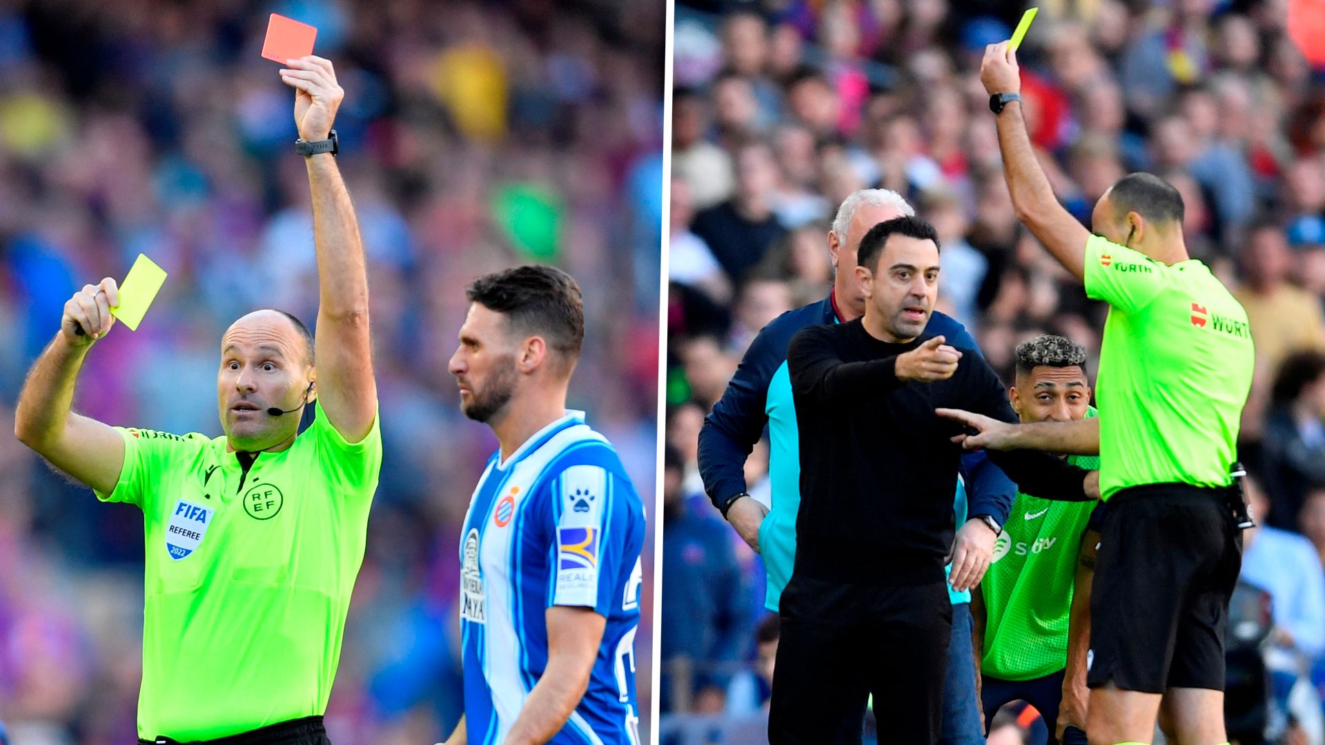 Derby FC Barcelone Espanyol Arbitre Mateu Lahoz Xavi