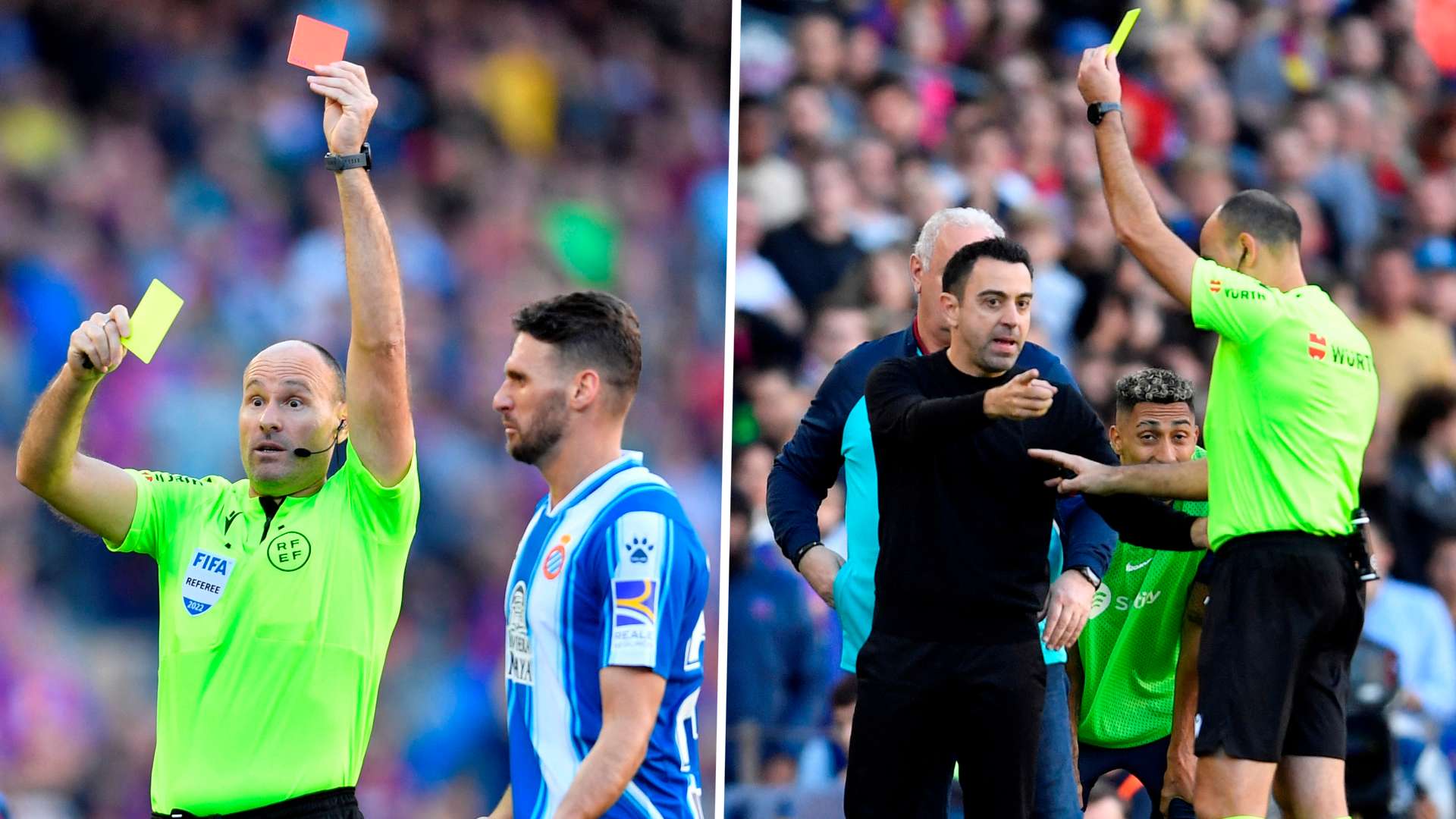 Derby FC Barcelone Espanyol Arbitre Mateu Lahoz Xavi