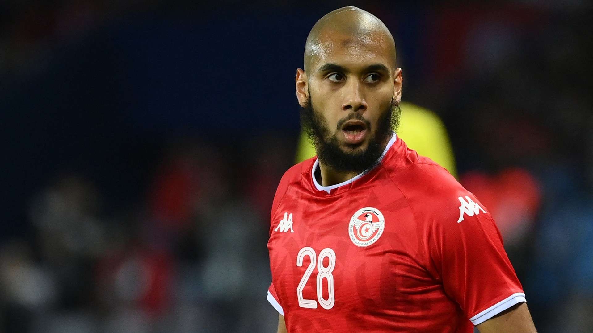 Tunisia's midfielder Aissa Laidouni
