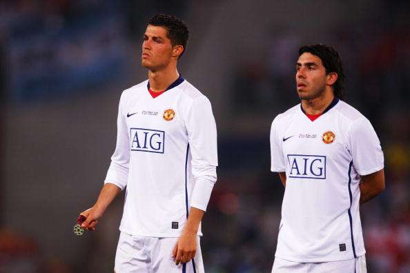 Cristiano Ronaldo, Carlos Tevez - Barcelona v Manchester United - UEFA Champions League 2009 Final