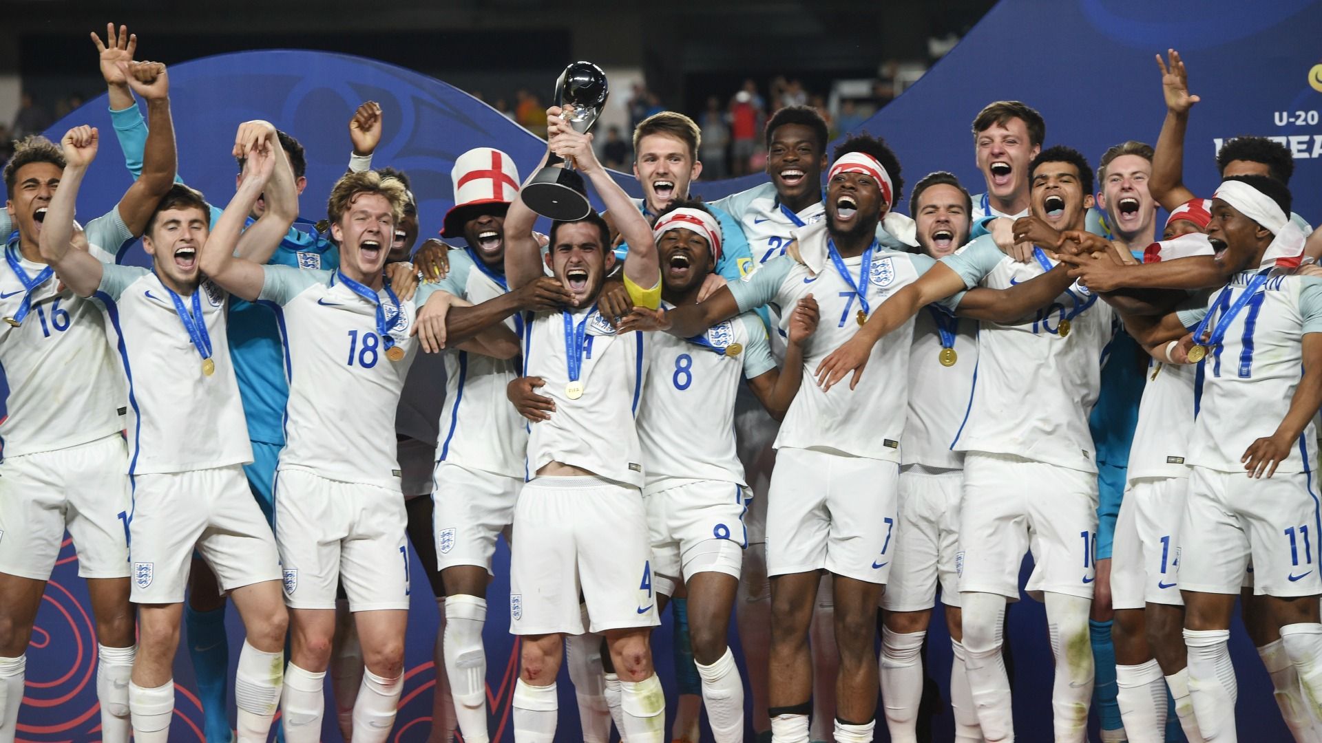 England U20 Championship celebration