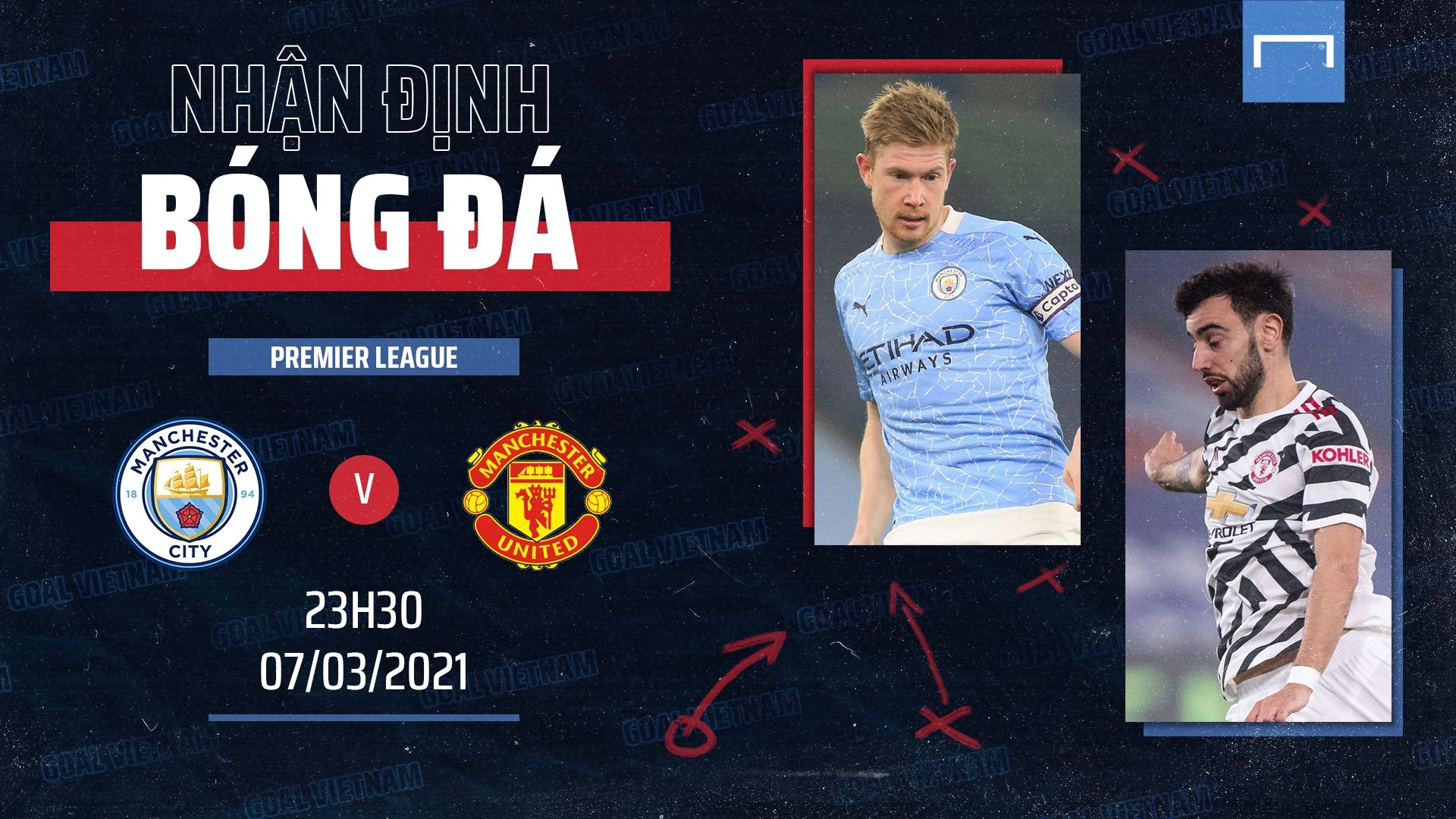 Preview Manchester City vs Manchester United Premier League 2020/21 GFX