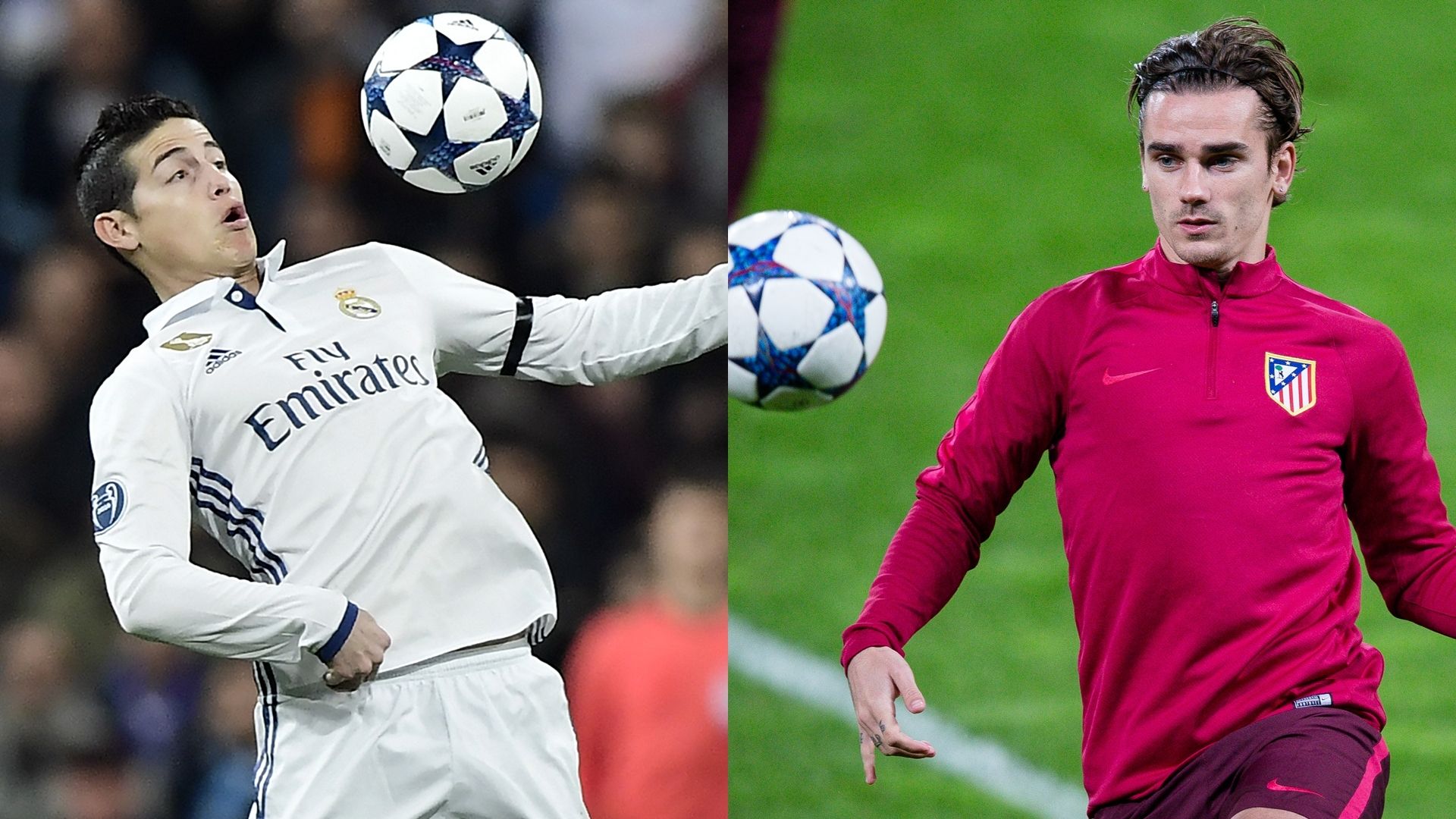 James Rodriguez Real Madrid Antonie Griezmann Atletico Madrid
