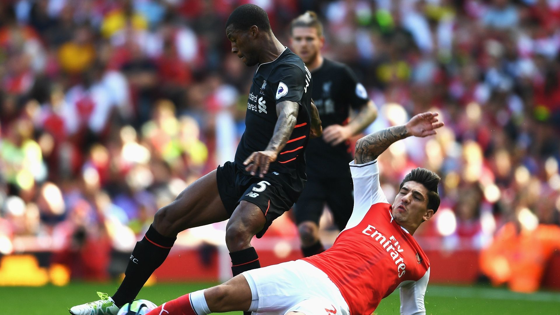 Hector Bellerin, Georginio Wijnaldum, Arsenal, Liverpool, Premier League, 20160814