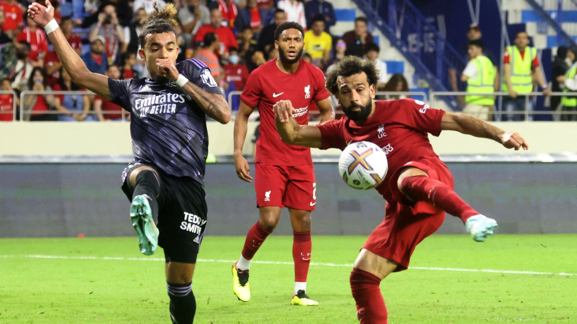 Malo Gusto Mohamed Salah Lyon Liverpool 2022-23