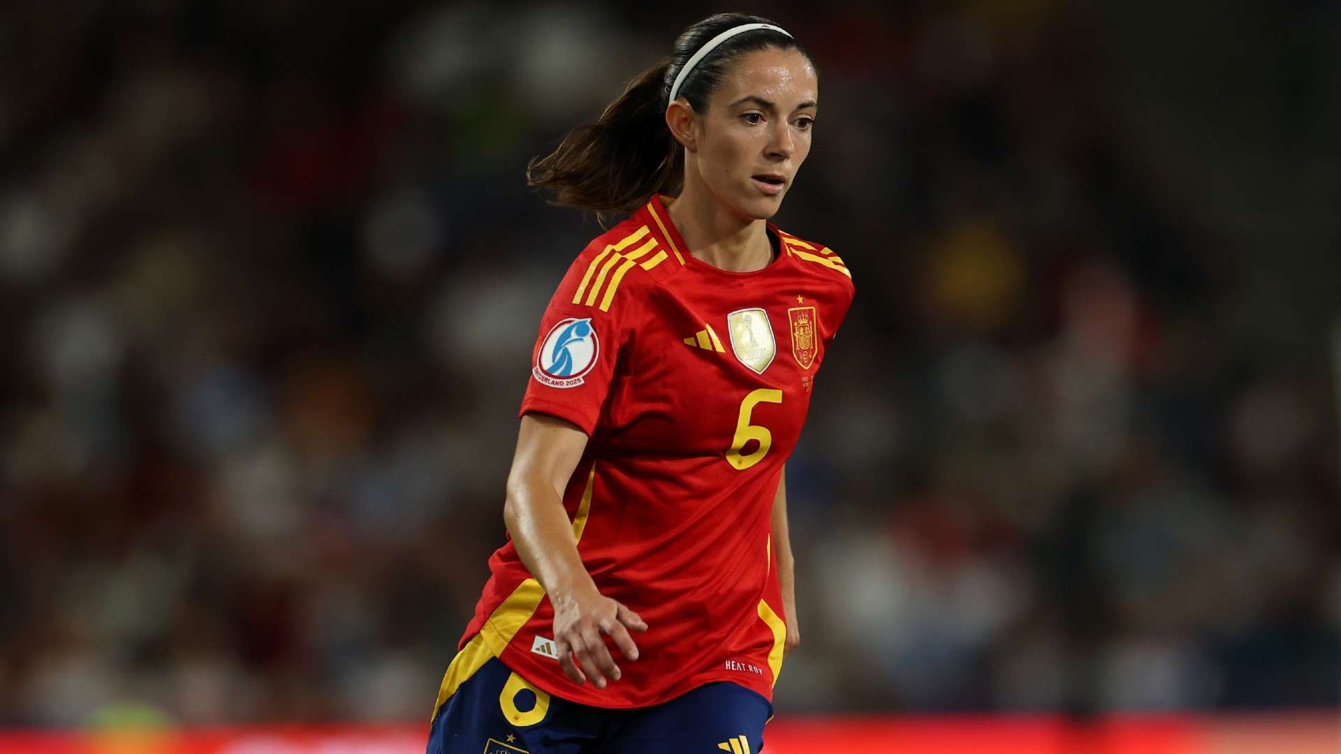 Aitana Bonmati of Spain controls the ball