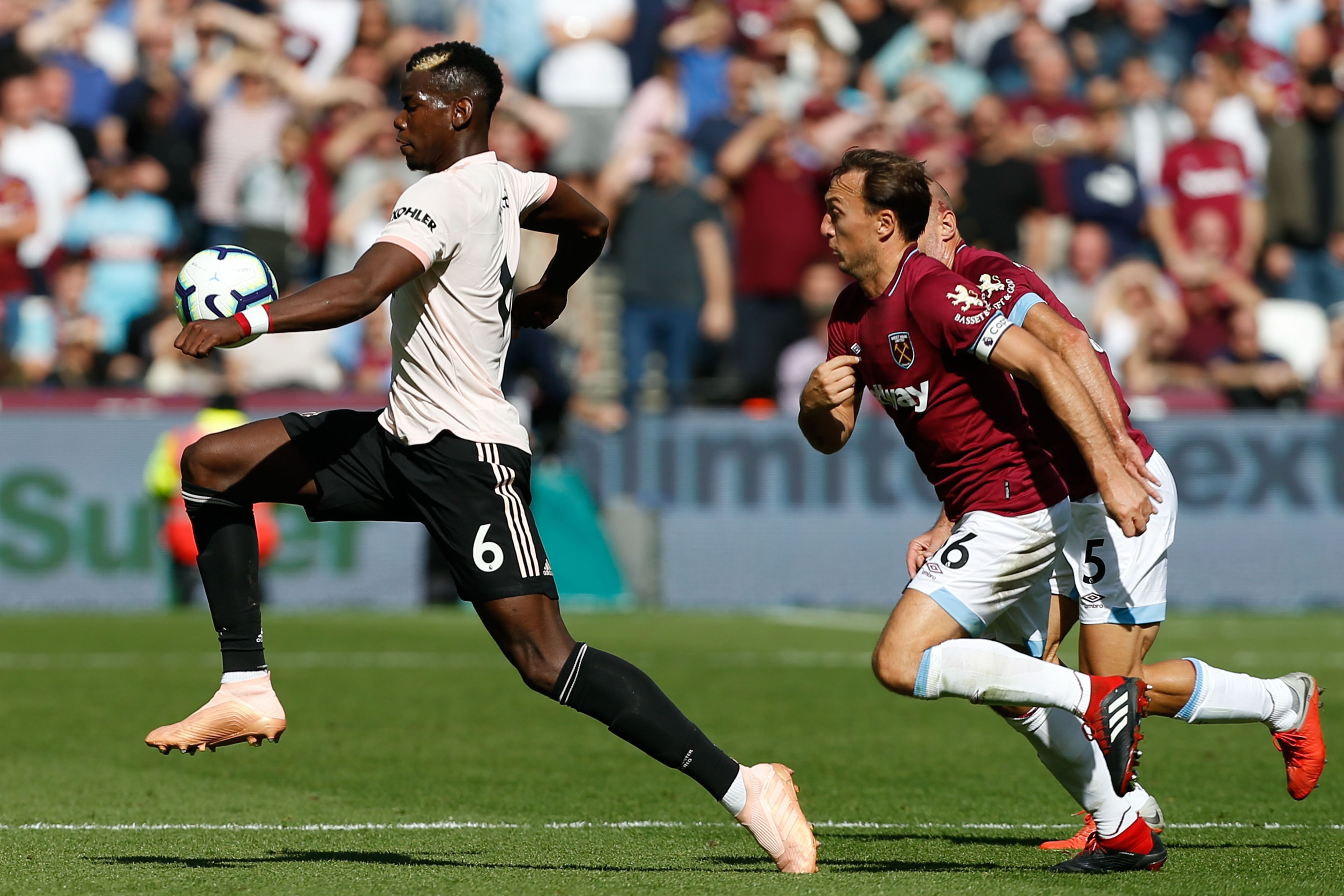 Paul Pogba West Ham United Manchester United Premier League 29092018