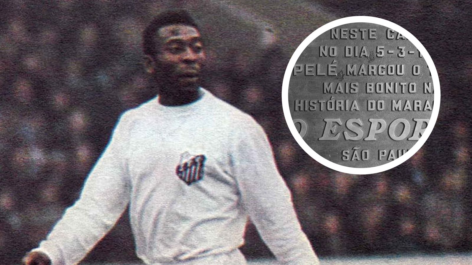 Pelé Gol de Placa no Maracanã, montagem