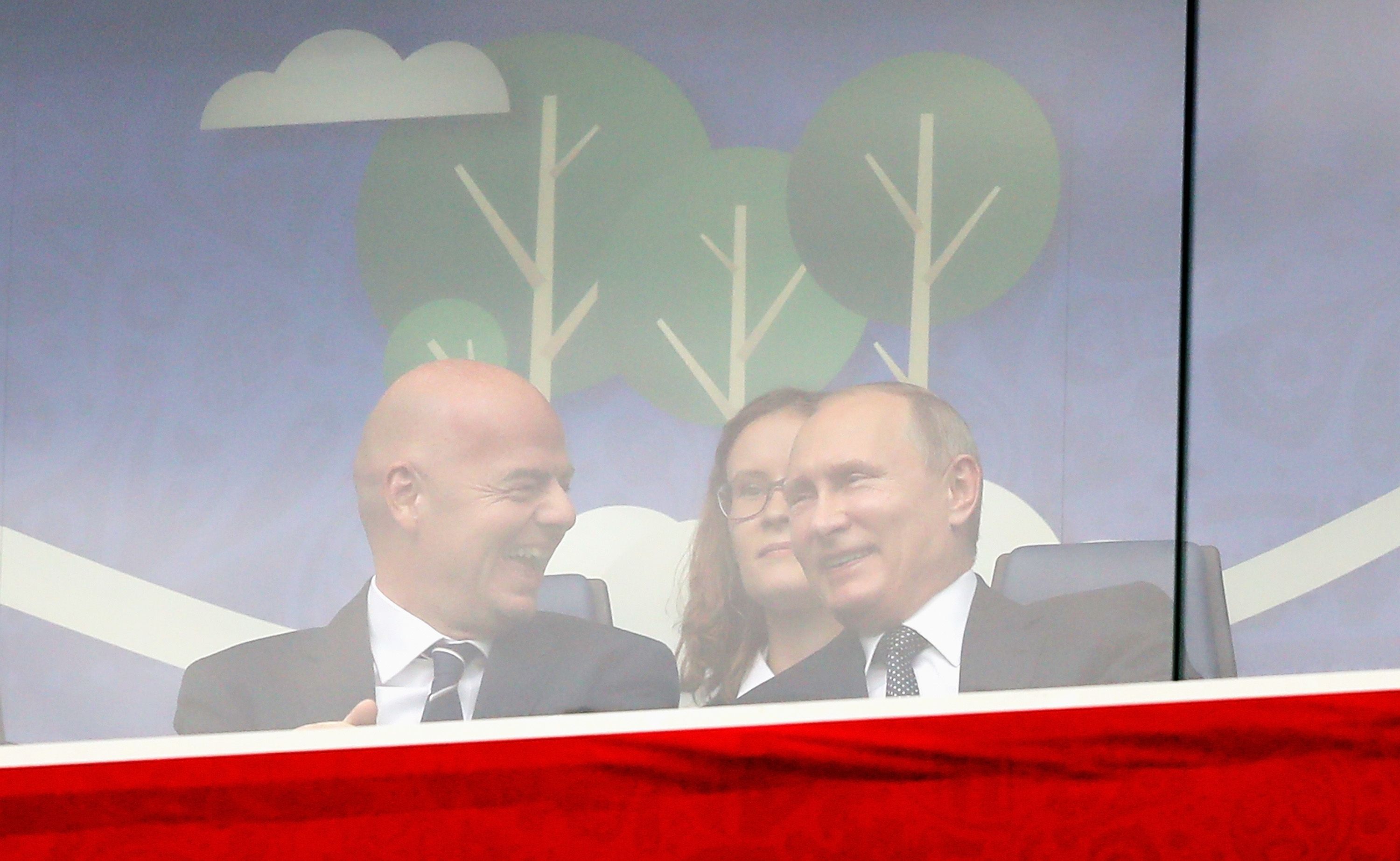 Gianni Infantino Vladimir Putin Confederations Cup Russia