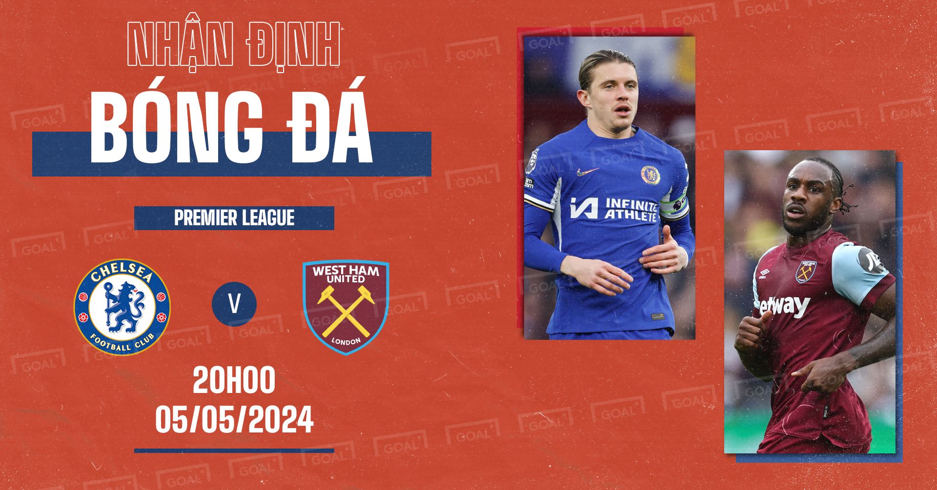 Chelsea vs West Ham Premier League 2023-24 GFX