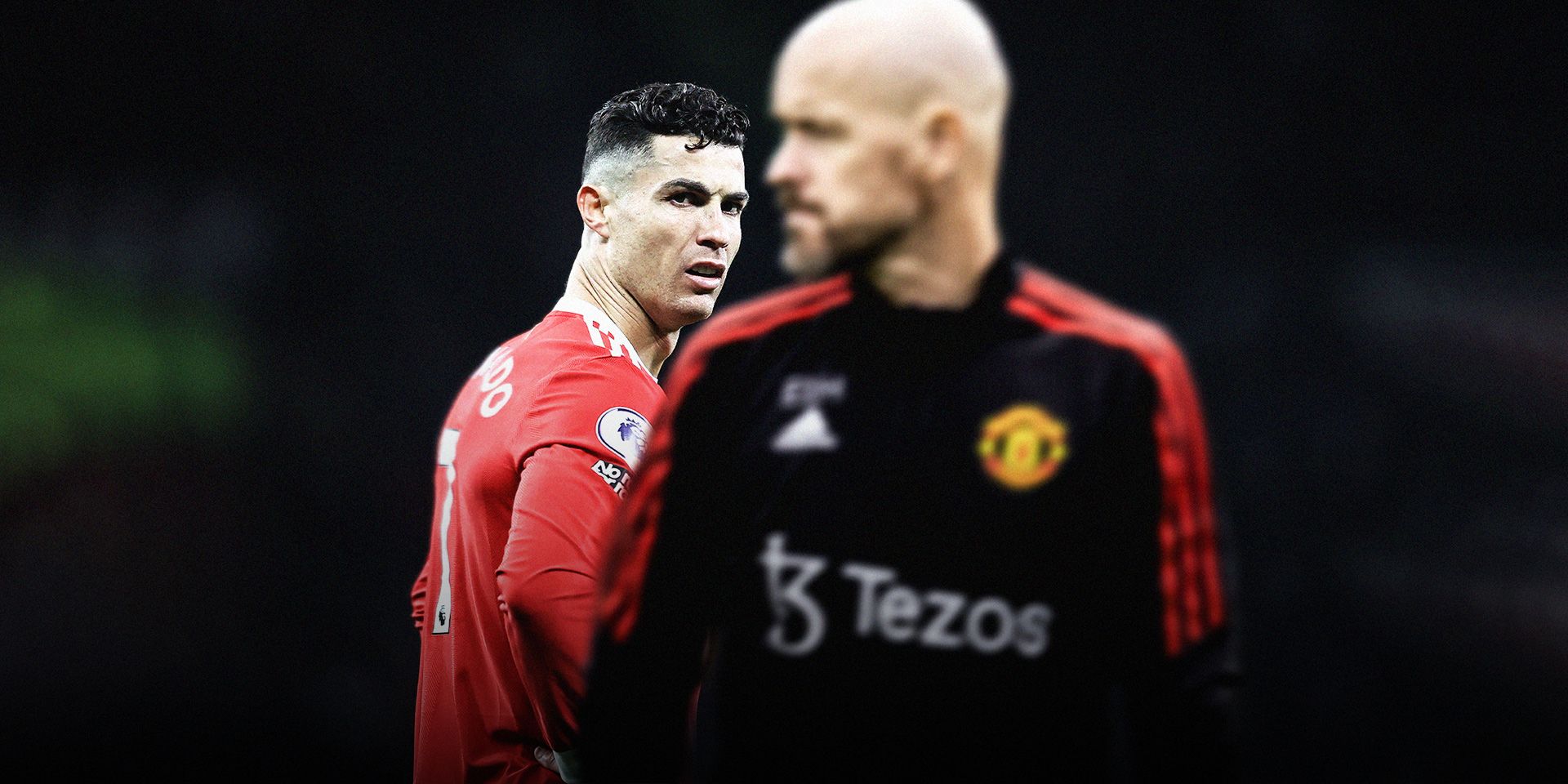 Cristiano Ronaldo Erik ten Hag Man Utd GFX 2-1