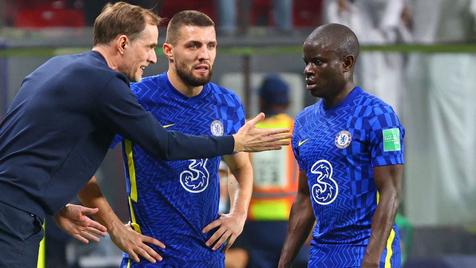 THOMAS TUCHEL MATEO KOVACIC N'GOLO KANTE CHELSEA
